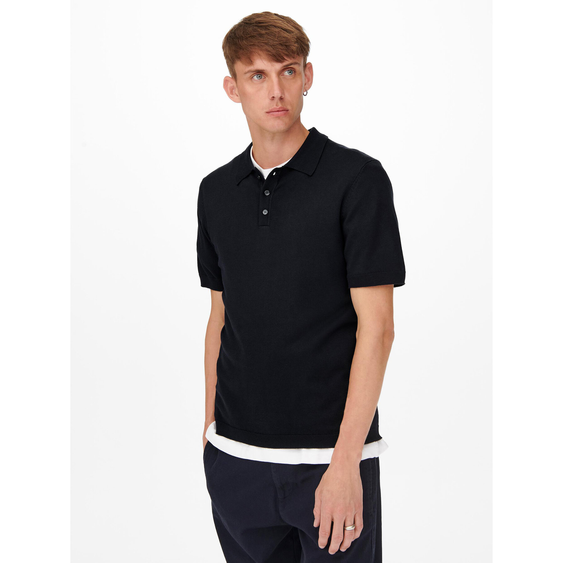 Only & Sons Polo Wyler 22022219 Σκούρο μπλε Regular Fit