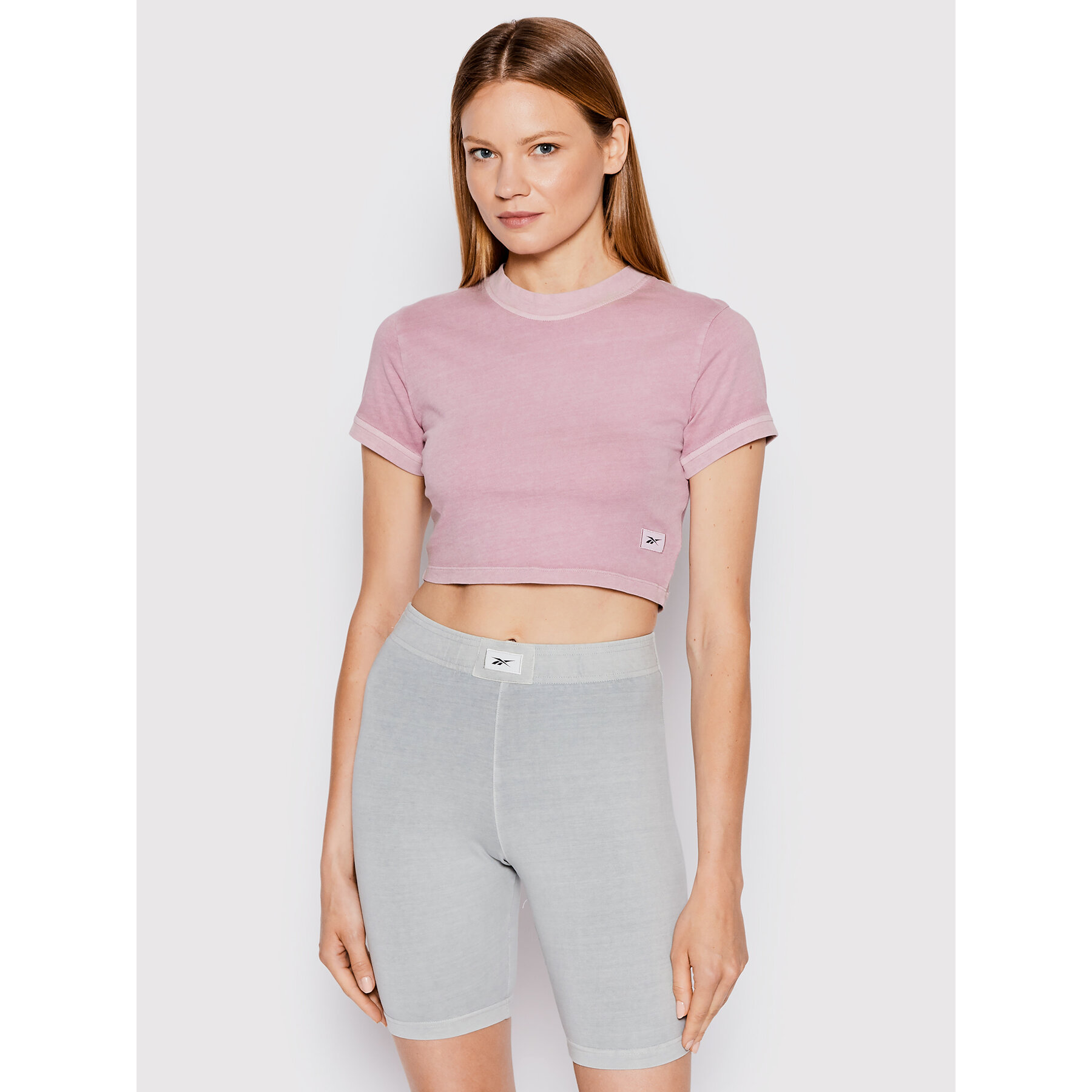 Reebok Póló Classics Natural Dye HK4967 Rózsaszín Slim Fit