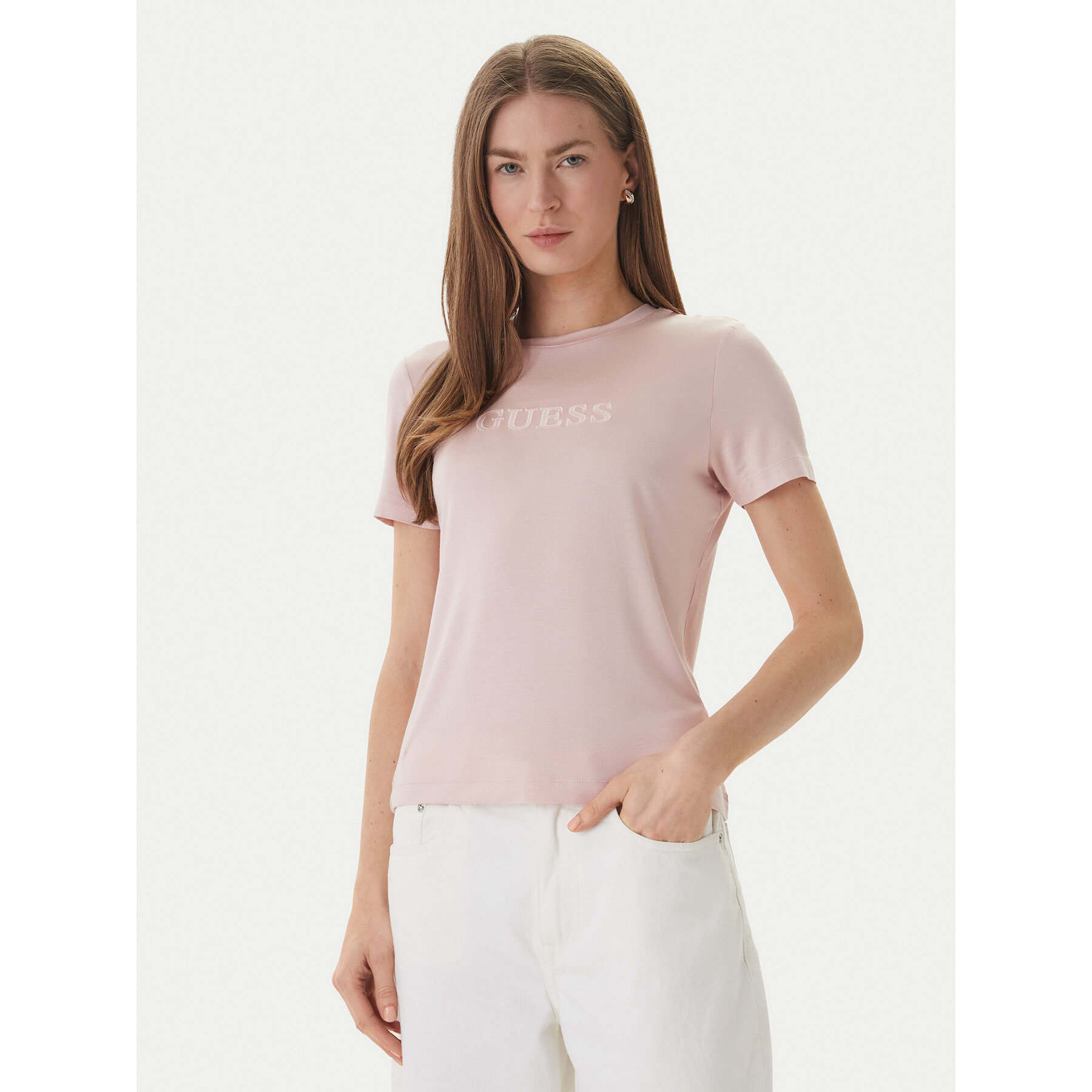 Guess Majica O6GI00 KBF92 Roza Regular Fit