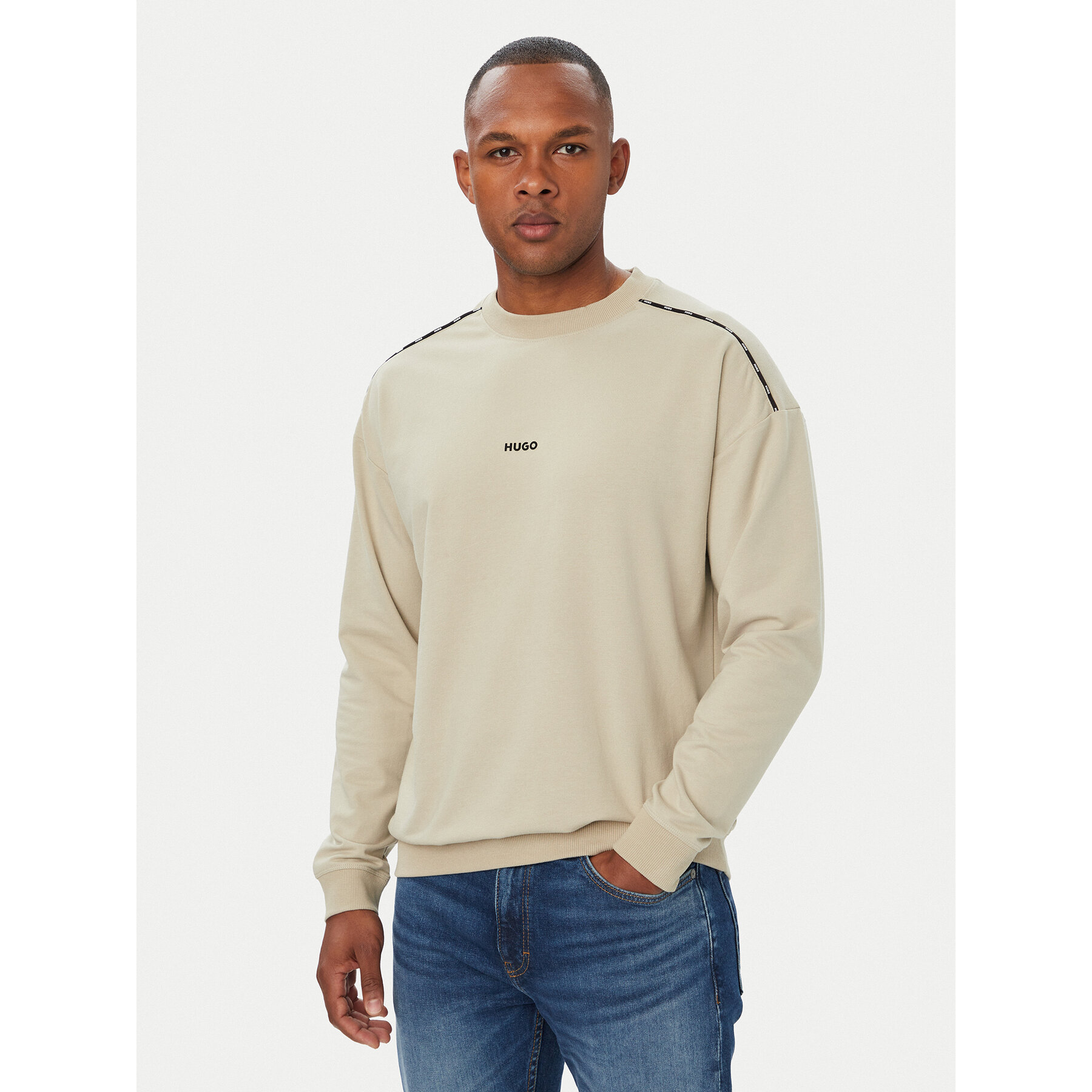 HUGO Sweatshirt Noah 50566160 Beige Regular Fit
