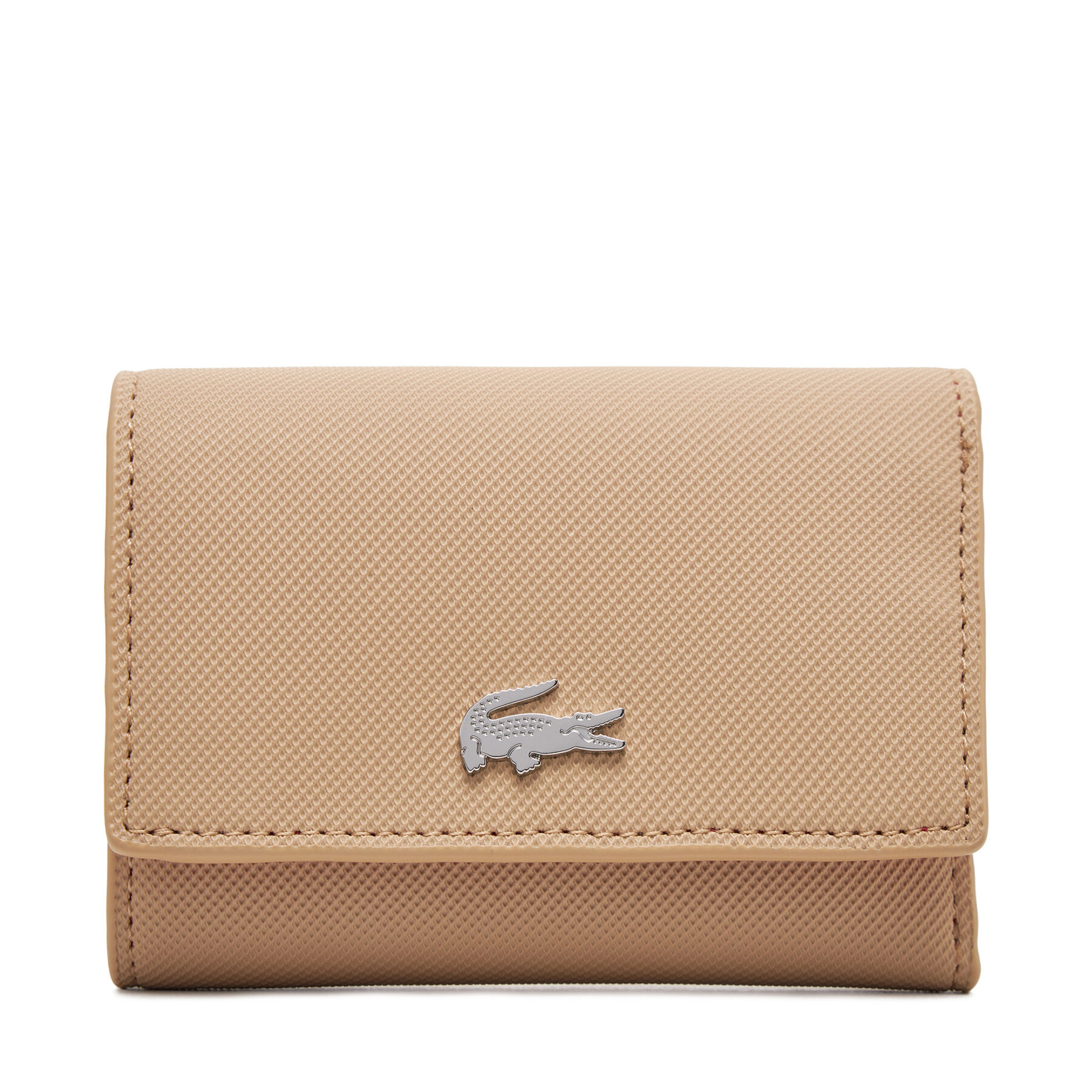 Duży Portfel Damski Lacoste Beżowy NF4190AA