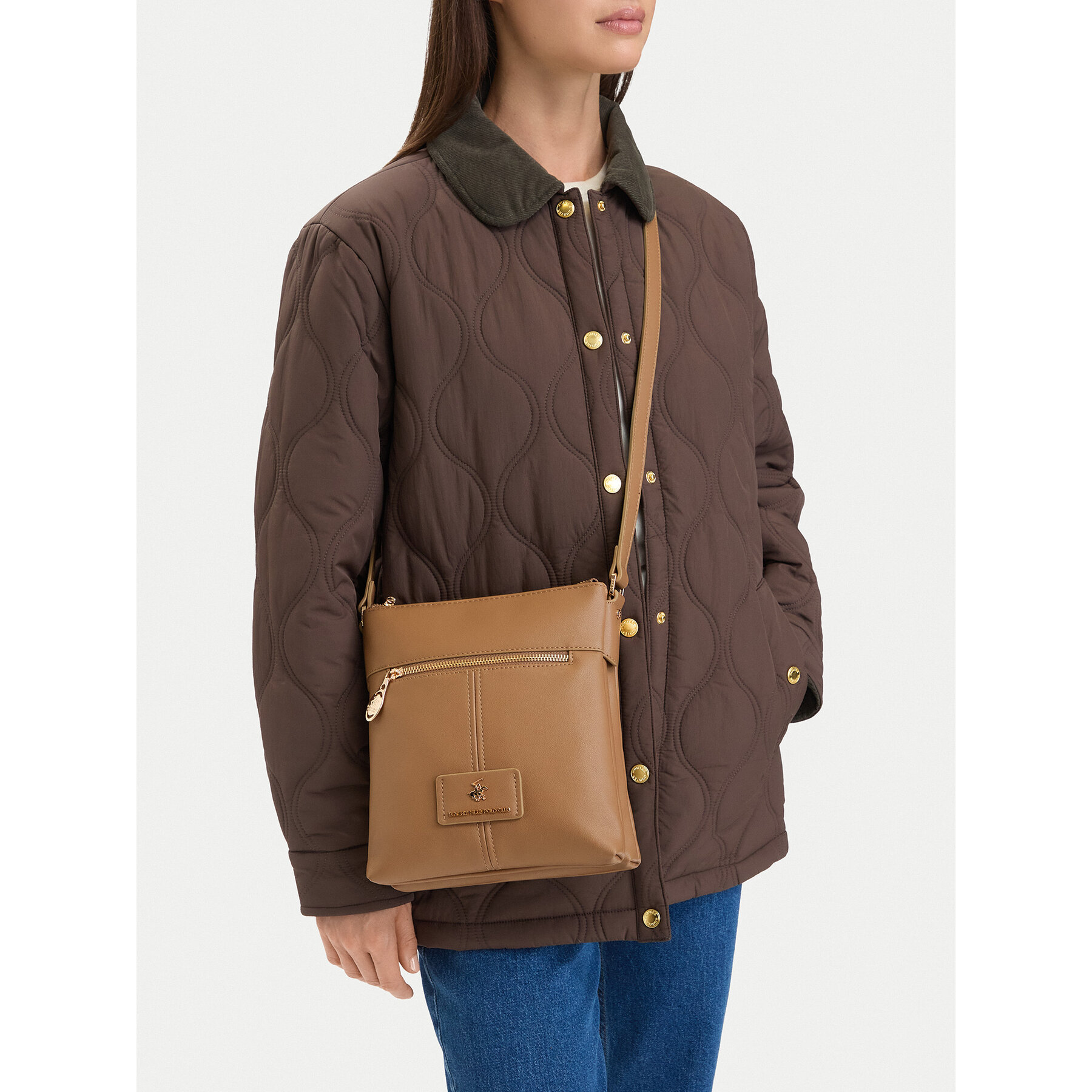 Дамска чанта Beverly Hills Polo Club CEO-BHPC-C-012-10 Тъмнобежов