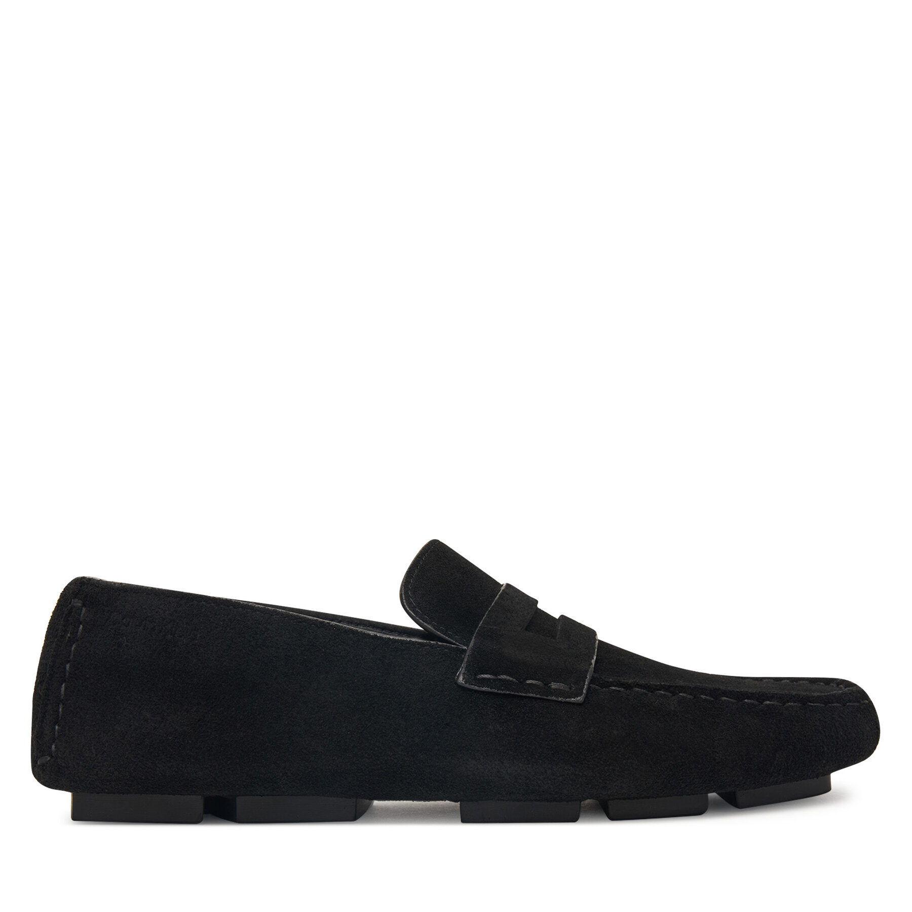 Μοκασίνια Calvin Klein Square Driver Suede HW0HW02844 Μαύρο