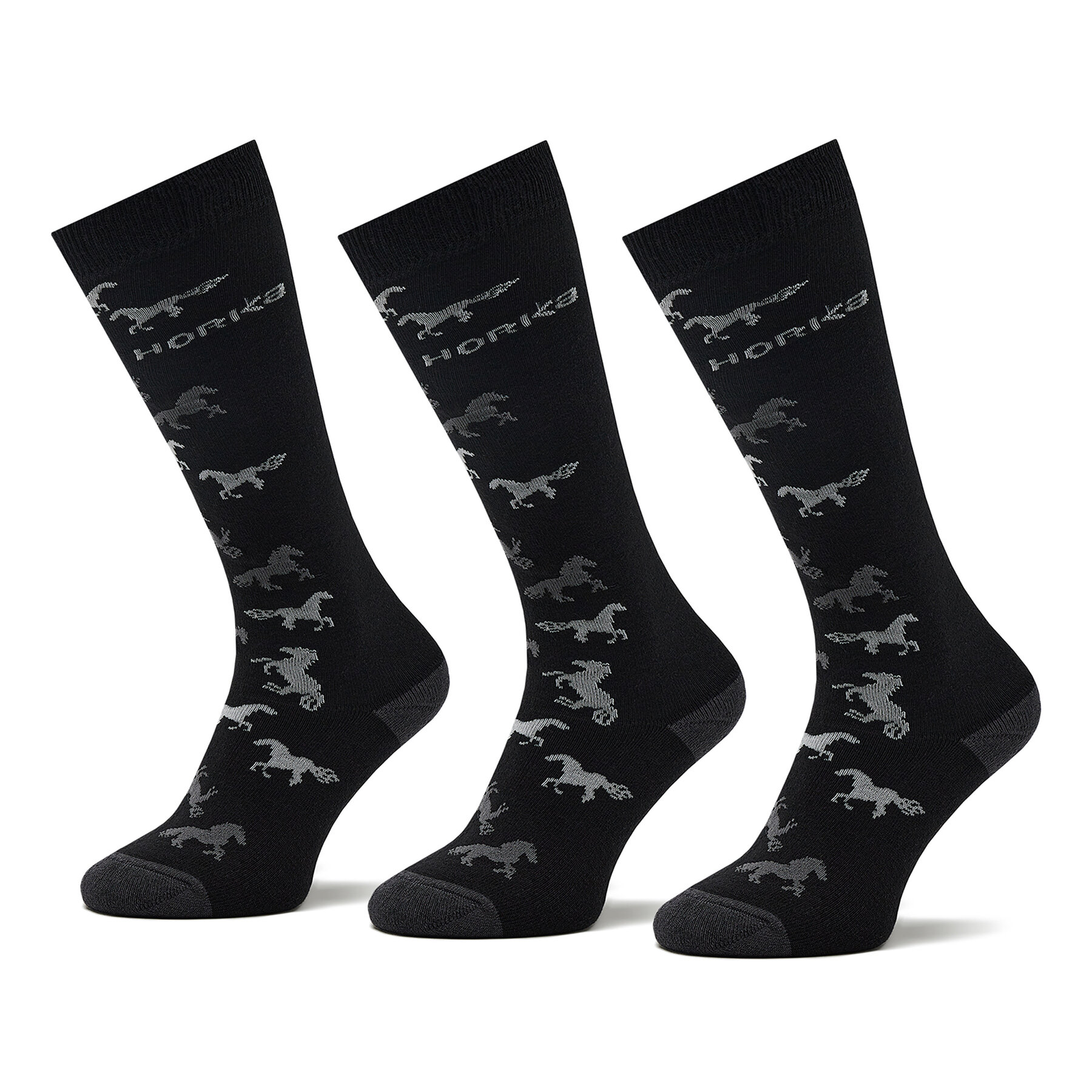 Unisex Magasszárú Zokni Horka, Méret: 28/30, Fekete, Riding Socks 145450-0000-0203