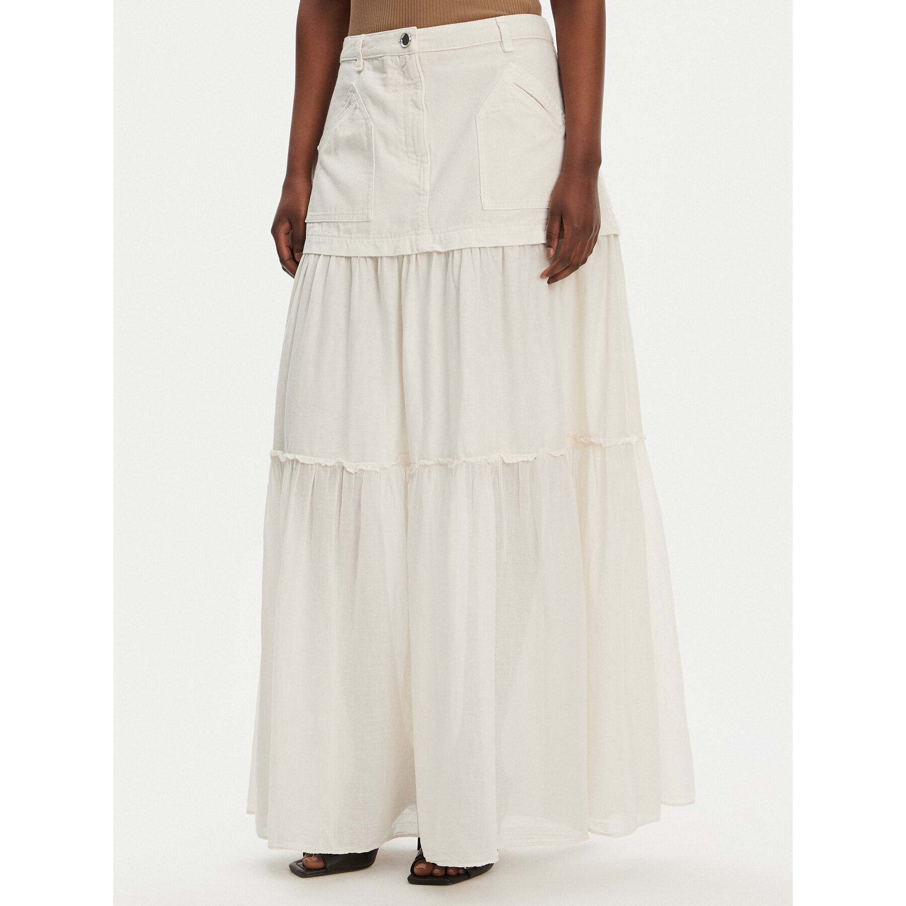 PINKO Maxirock Kenny 105252 A2MI Écru Regular Fit