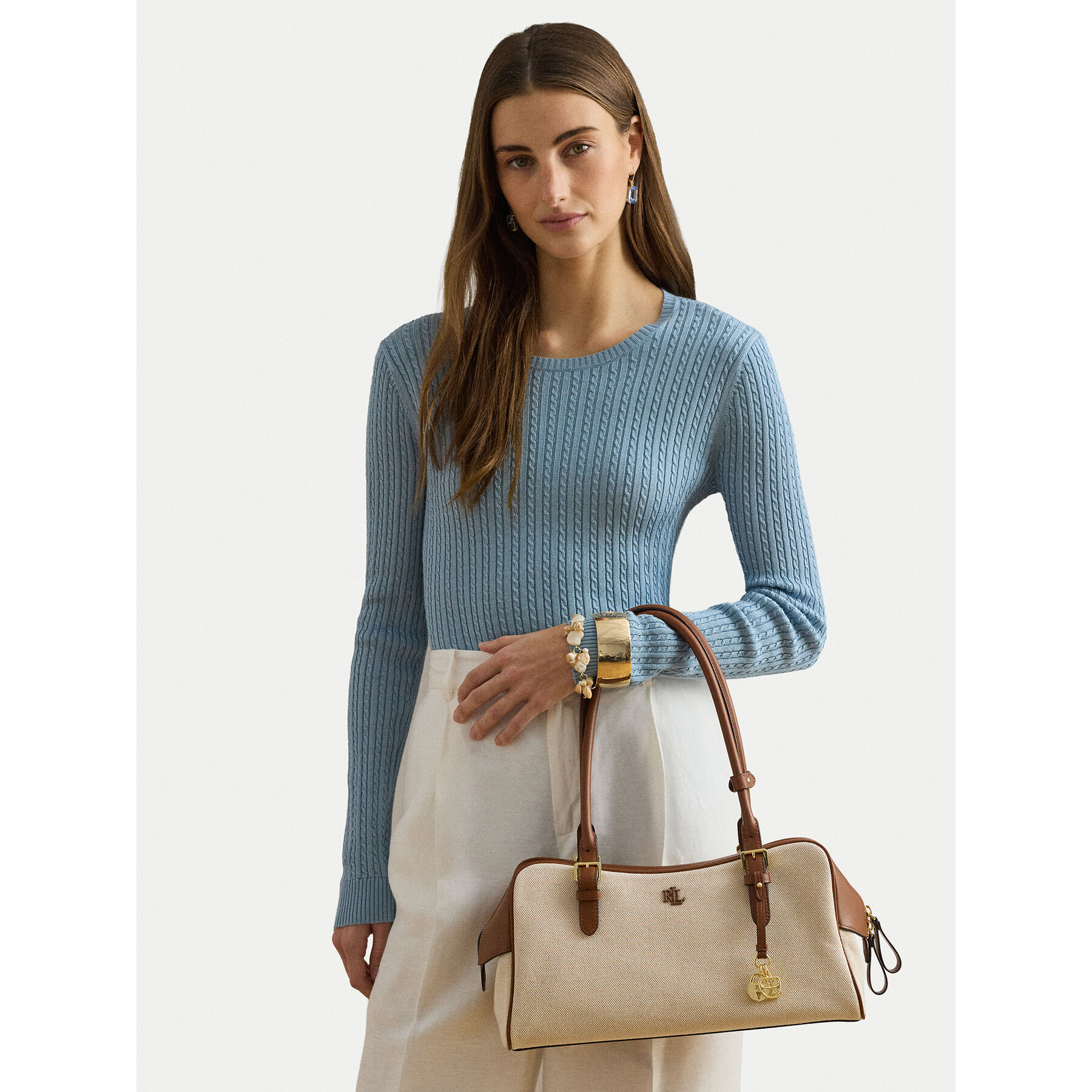 Дамска чанта LAUREN RALPH LAUREN 431P06078001 Бежов