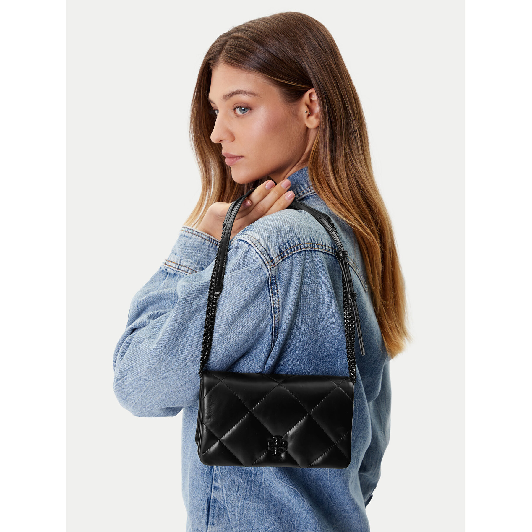 Τσάντα Tory Burch Kira Diamond 170622 Μαύρο