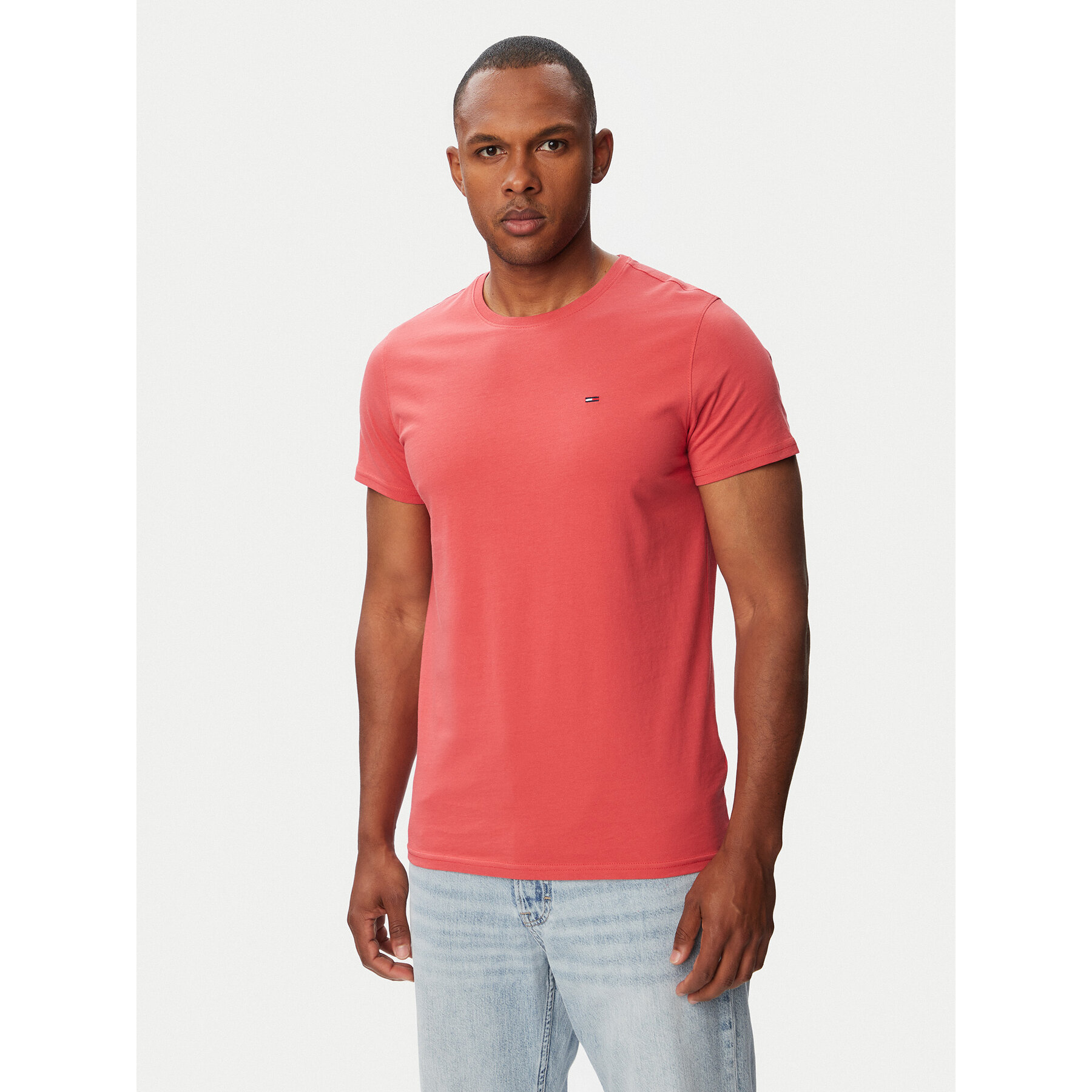 Tommy Jeans Camiseta DM0DM04411 Rojo Slim Fit
