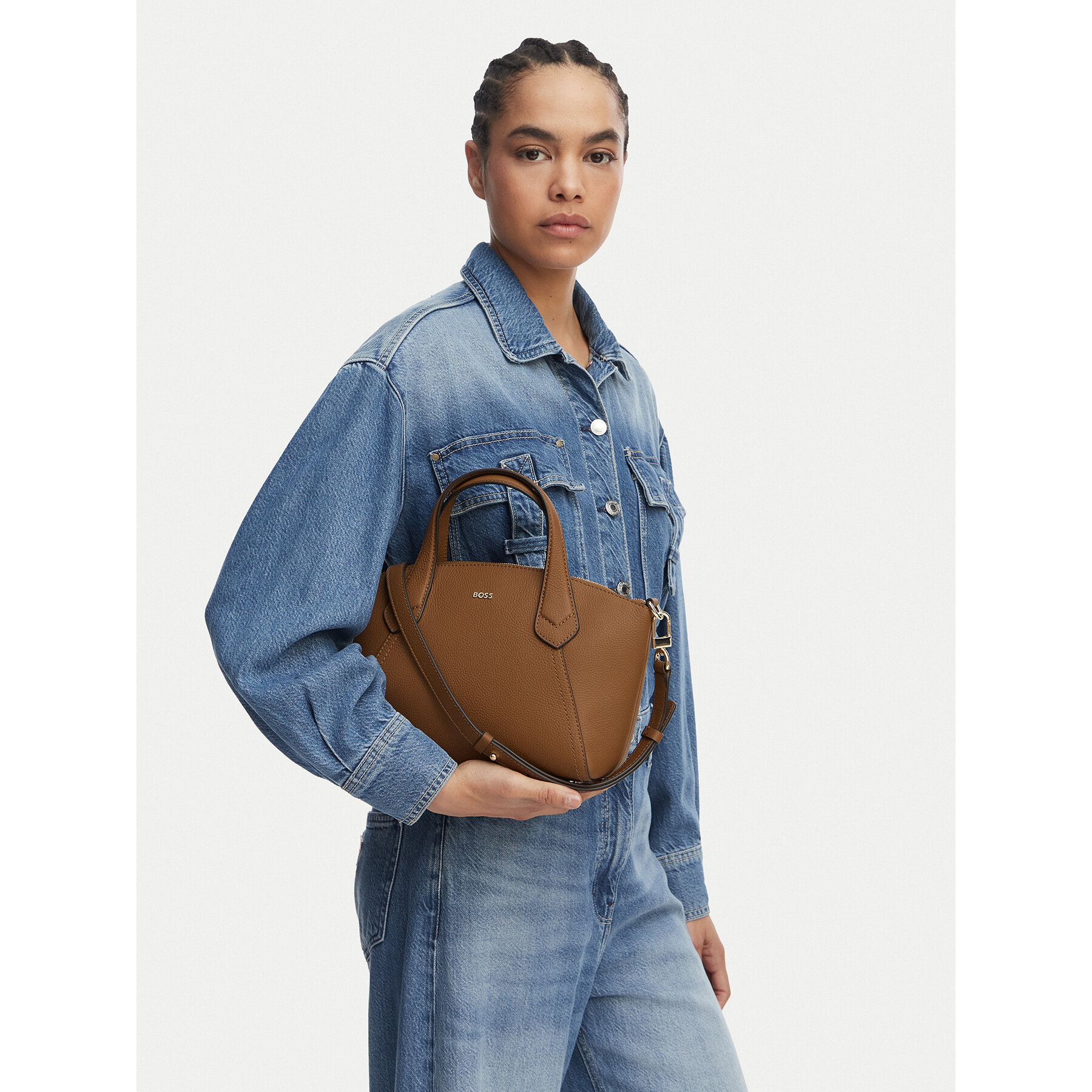 Ročna torba BOSS Lenah S 50563384 Rjava