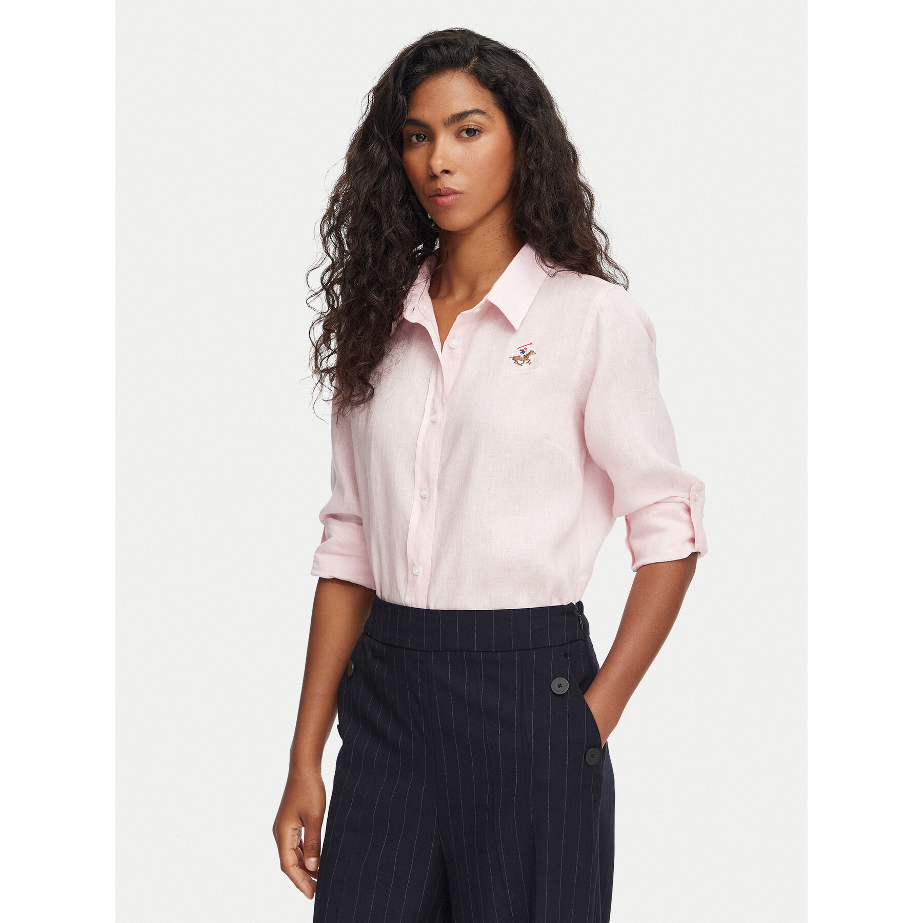 Beverly Hills Polo Club Hemd P-SS26W-SH0004 Hellrosa Regular Fit