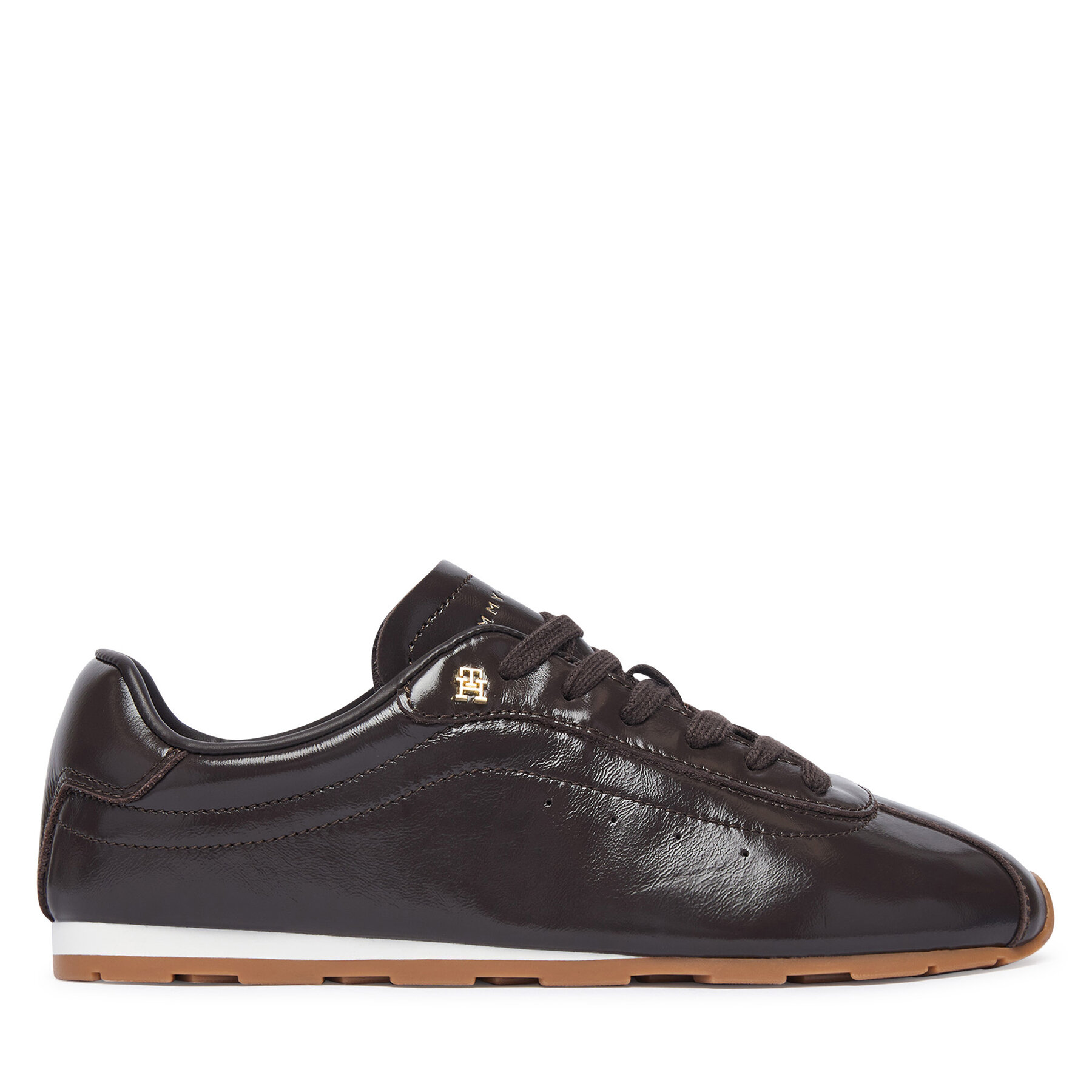 Sneakersy Tommy Hilfiger Bella Sneaker Leather FW0FW09495 Hnedá