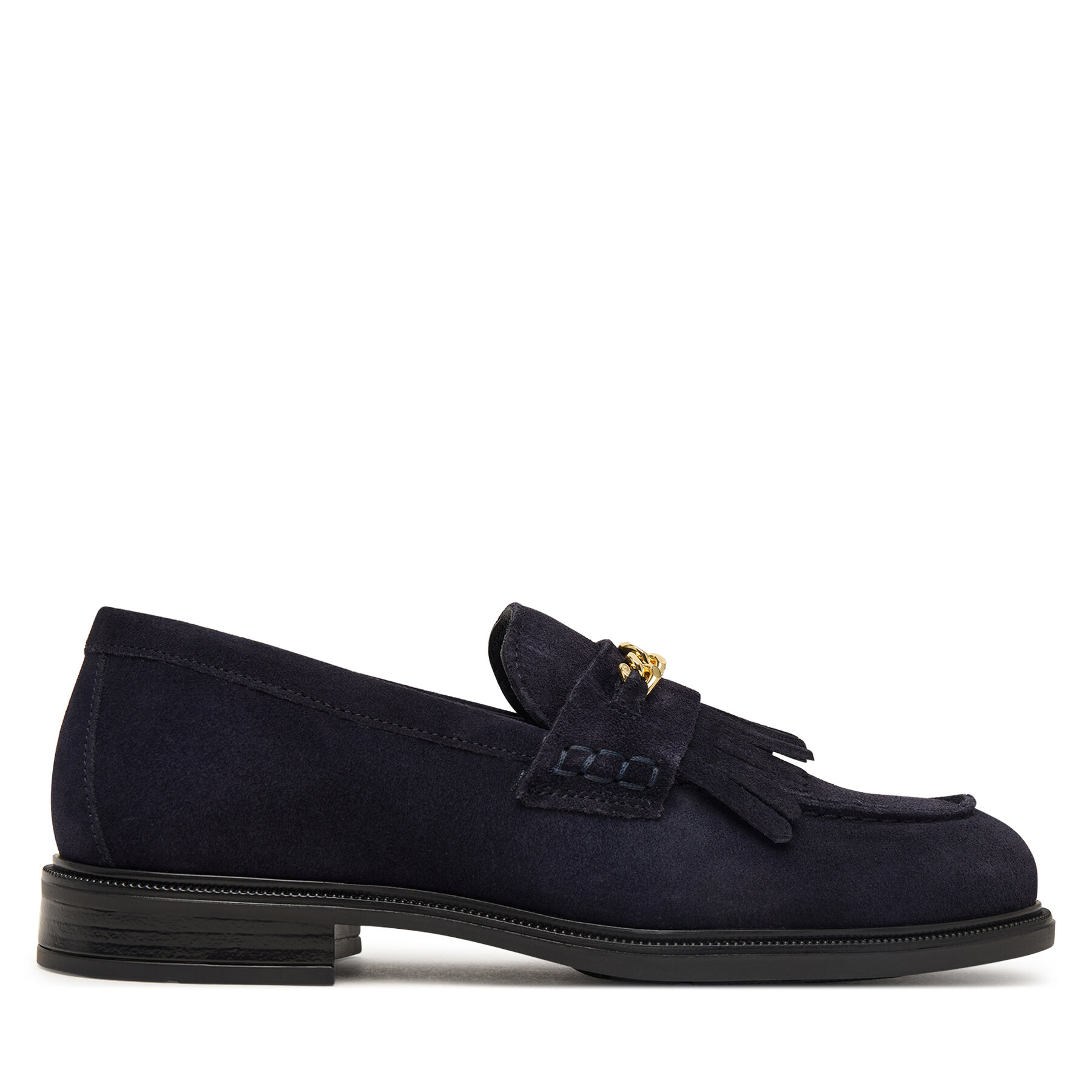 Loafers Tommy Hilfiger Th Chain Fringe Suede Loafer FW0FW09918 Σκούρο μπλε