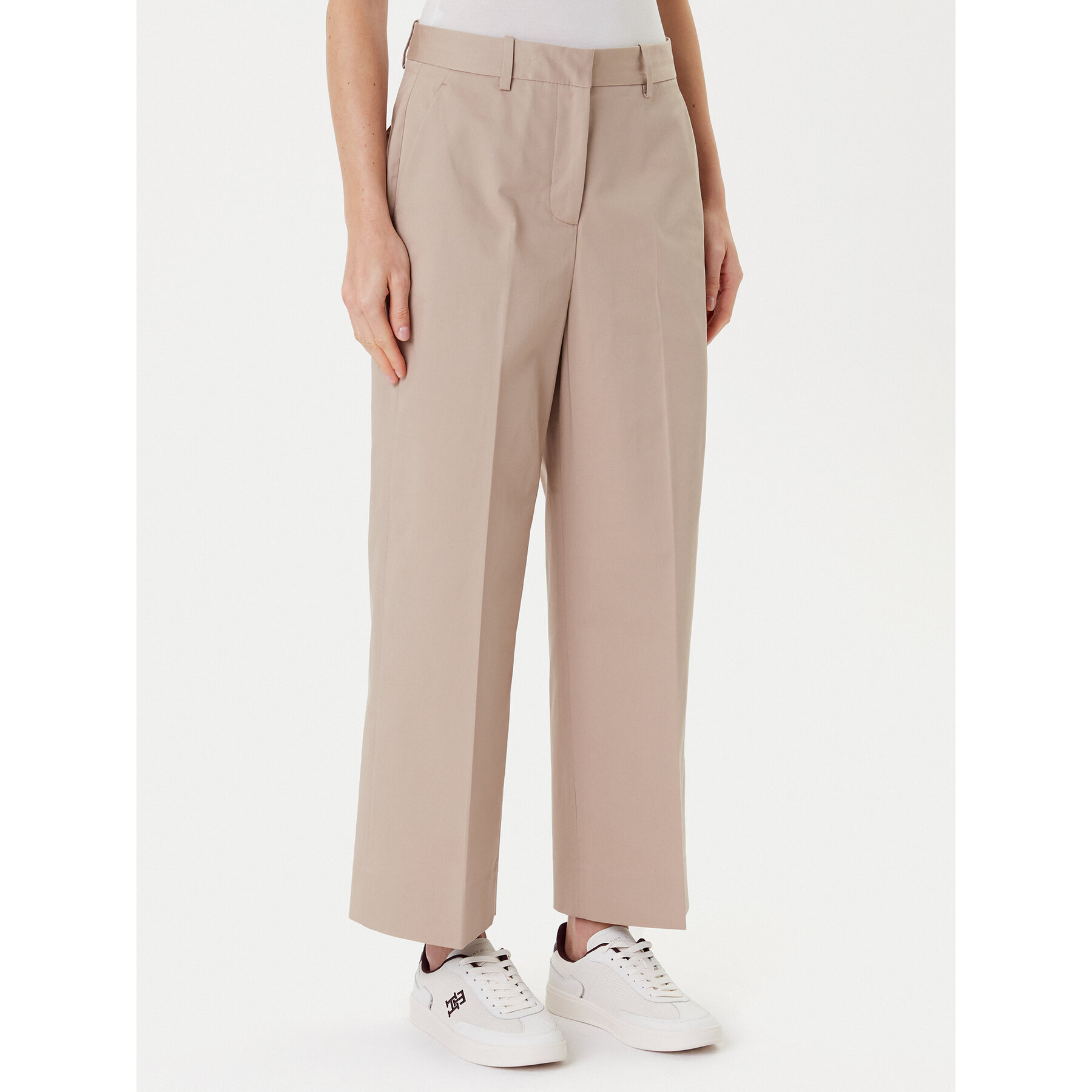Tommy Hilfiger Stoffhose WW0WW45791 Beige Wide Leg