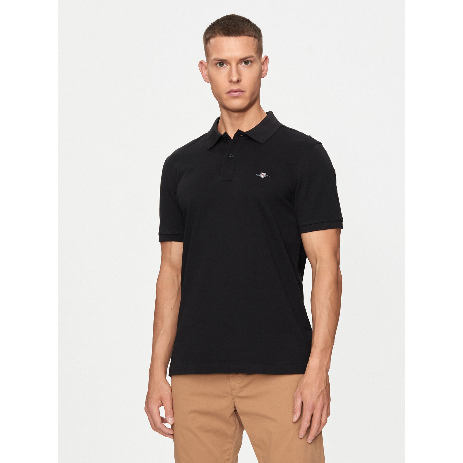Gant Pólóing Shield 2220 Fekete Slim Fit