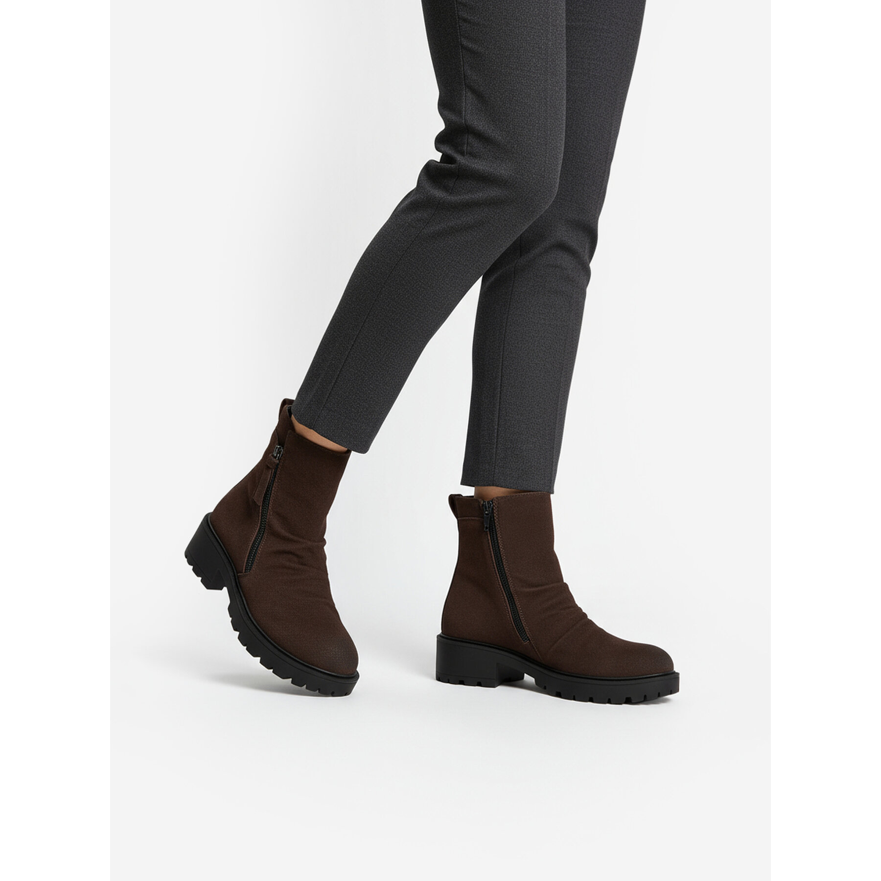 Polokozačky Clara Barson CEO-HY8007S-1 Hnědá