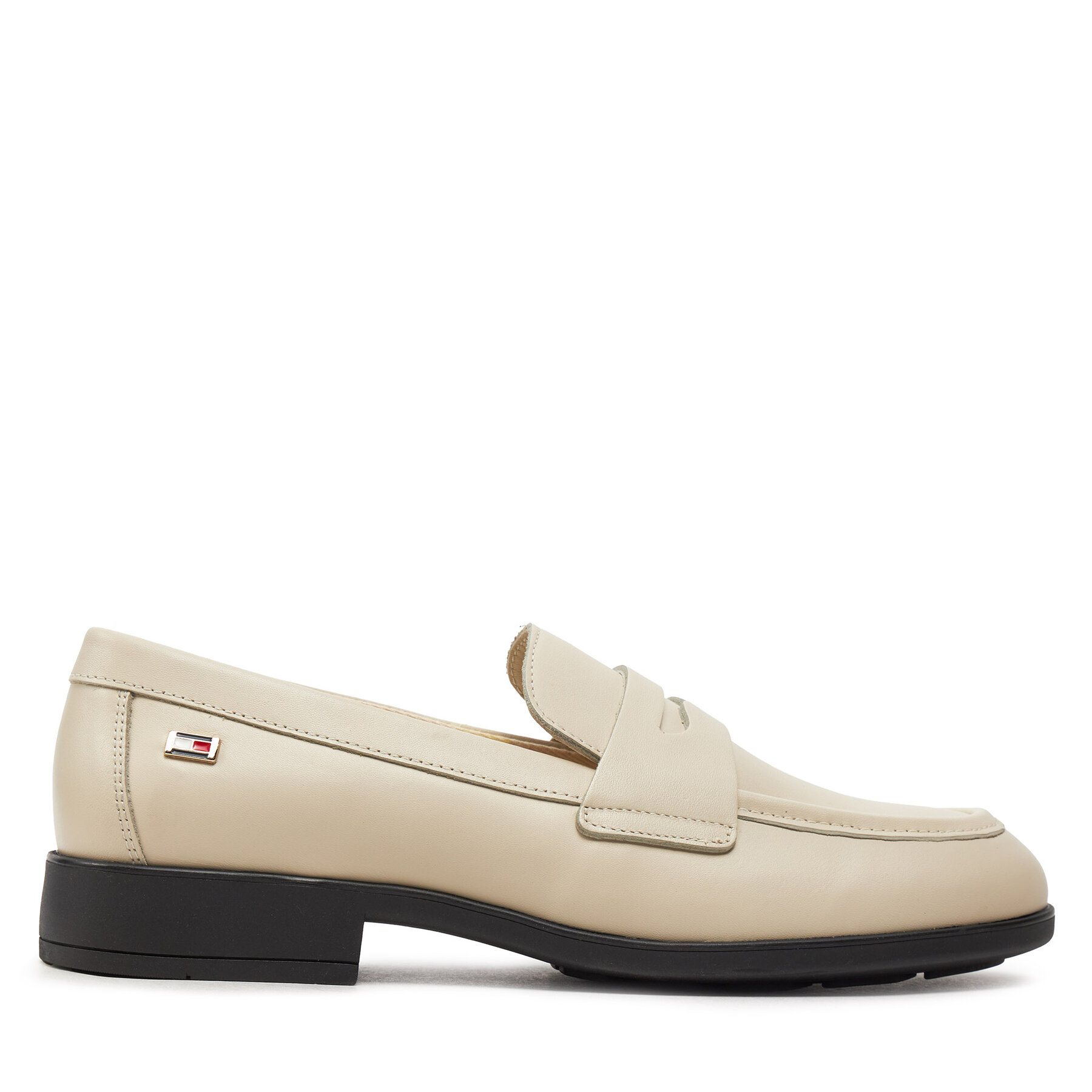 Lords Tommy Hilfiger Flag Leather Classic Loafer FW0FW08030 Beige