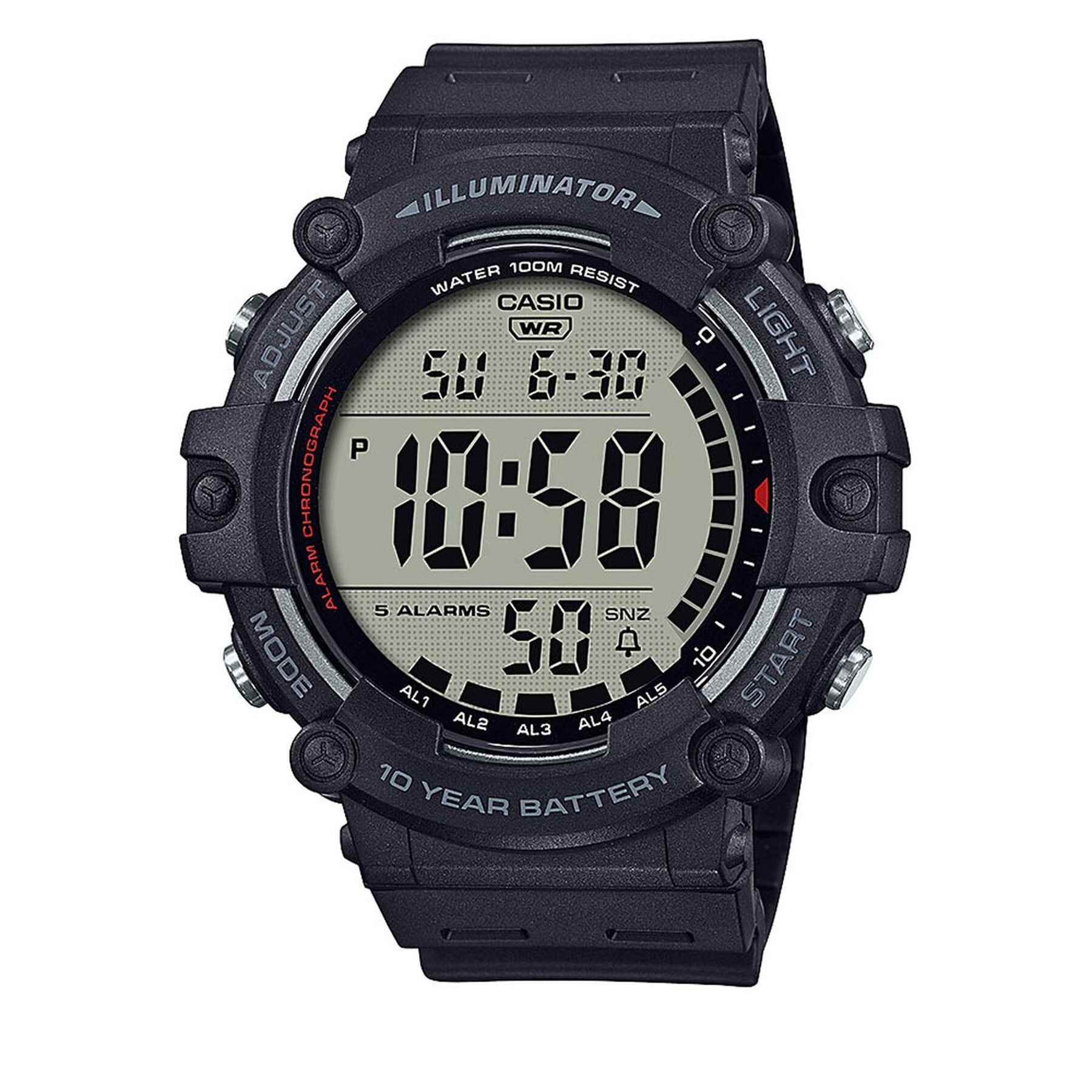 

Годинник Casio Digital AE-1500WH-1AVEF Black/Black, Чорний