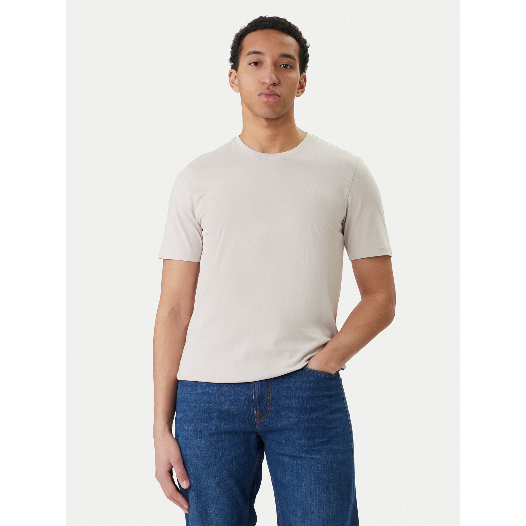 Bugatti T-Shirt 8350-15040E Μπεζ Regular Fit