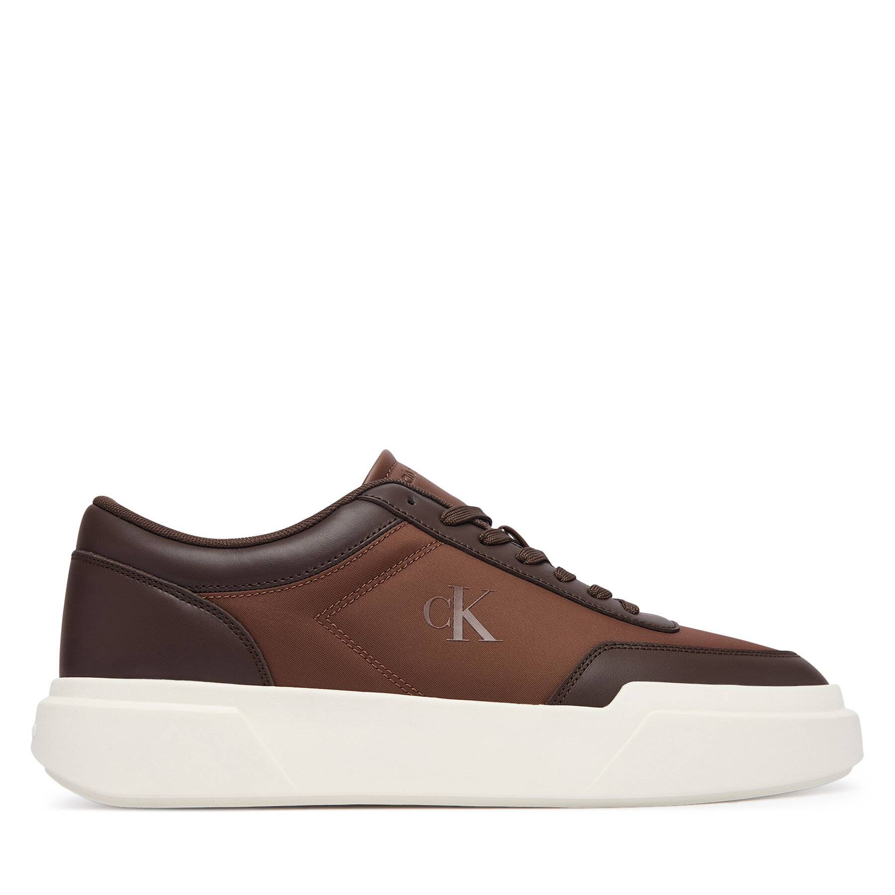 Superge Calvin Klein Chunky Cups Laceup Ox Mix Mat HM0HM02326 Rjava