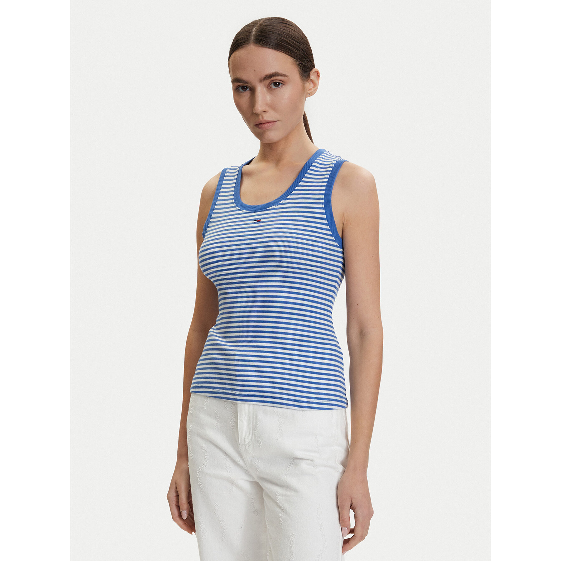 Tommy Jeans Top DW0DW20673 Blau Slim Fit