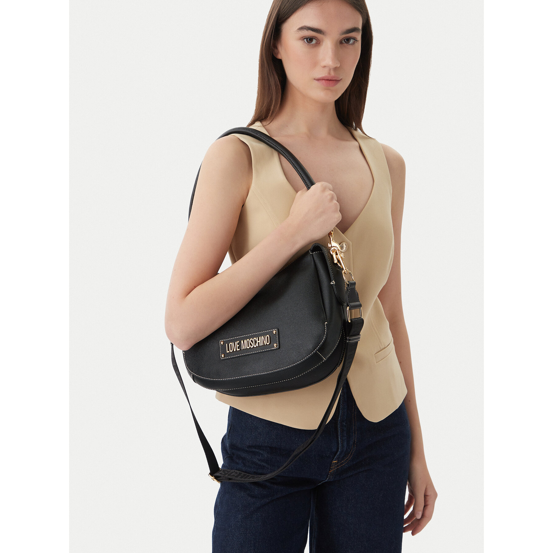 Ročna torba LOVE MOSCHINO JC4286PP0OK1400A Črna