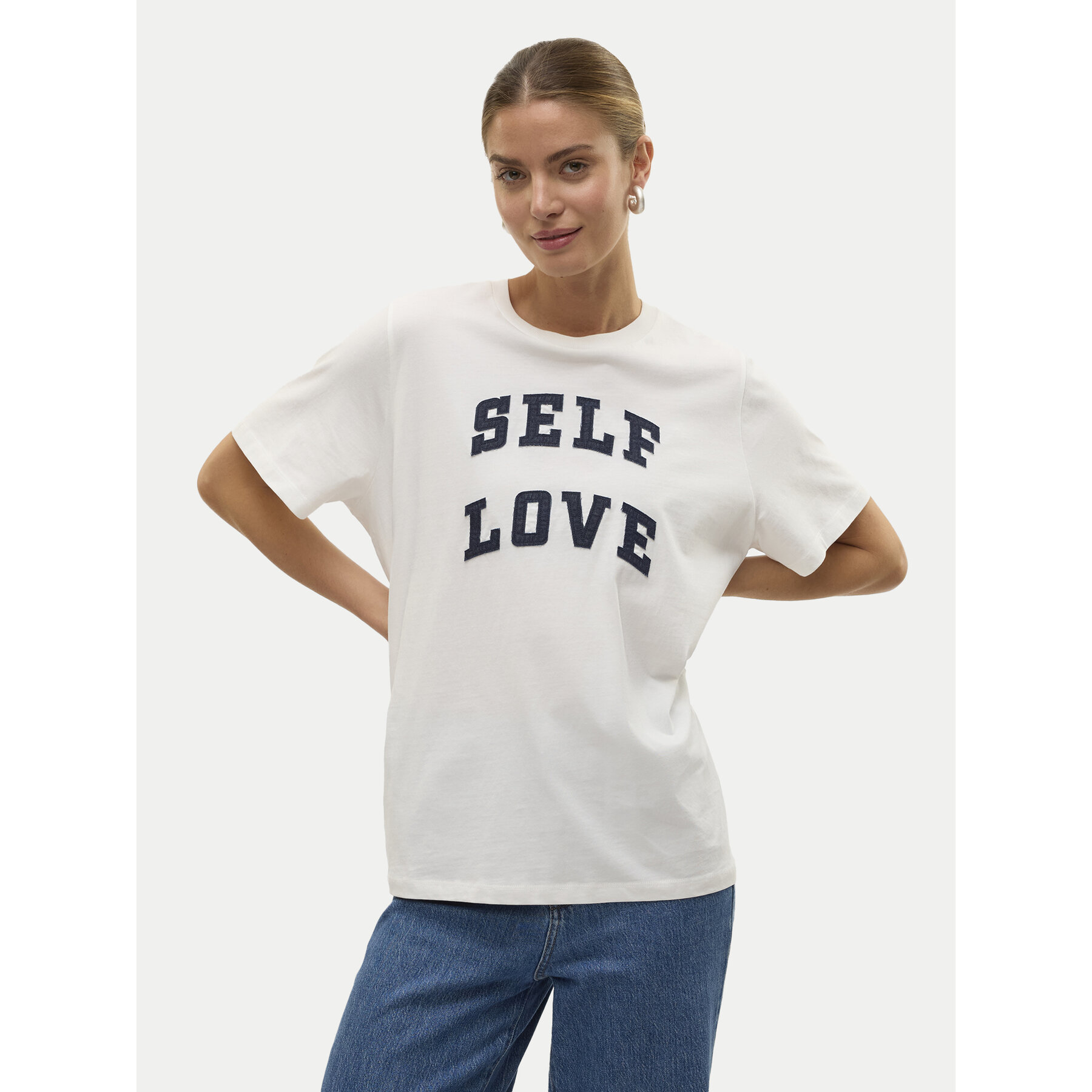 Vero Moda T-shirt Halle 10321318 Bianco Loose Fit