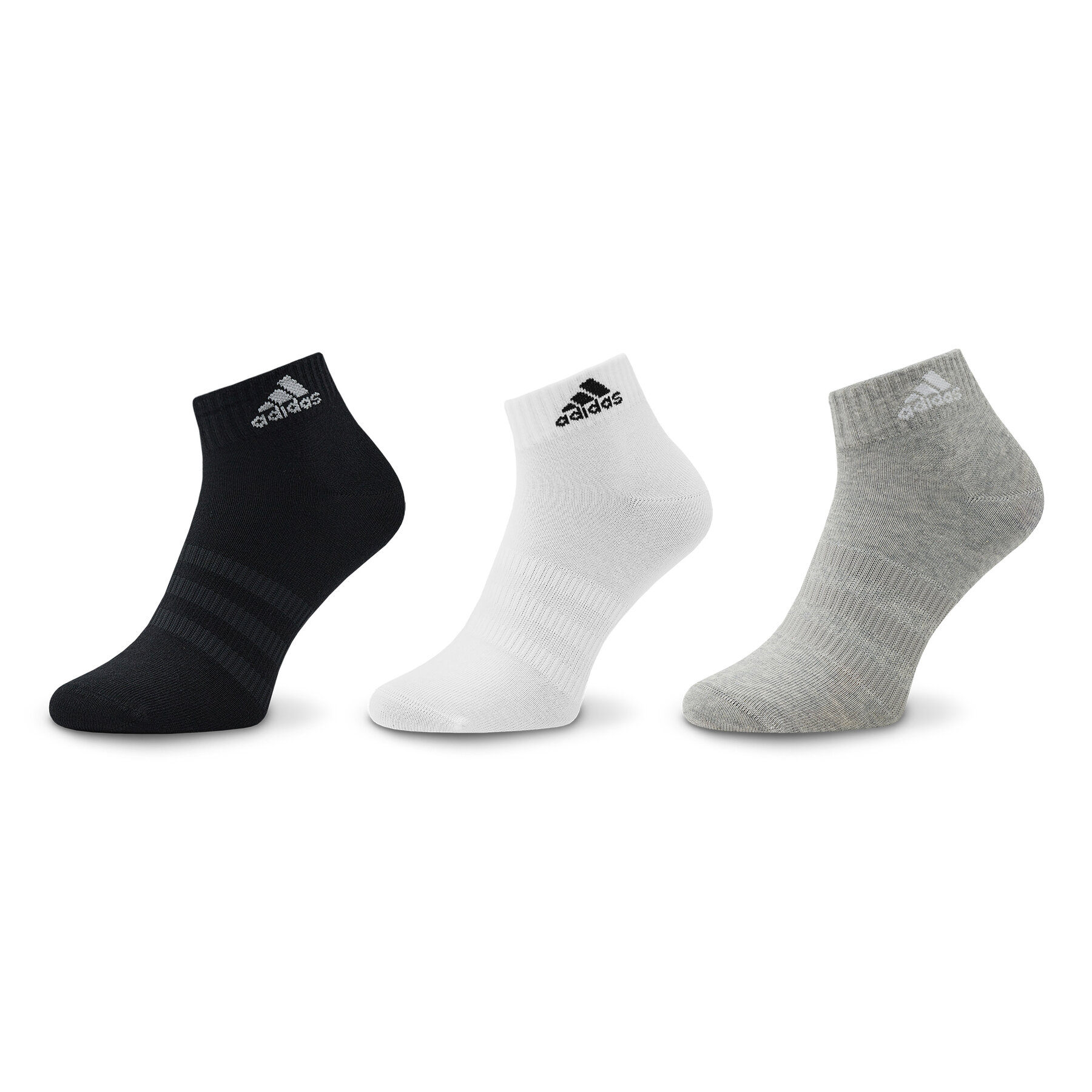 Chaussettes basses unisex adidas Thin and Light Ankle Socks 3 Pairs IC1283 Gris
