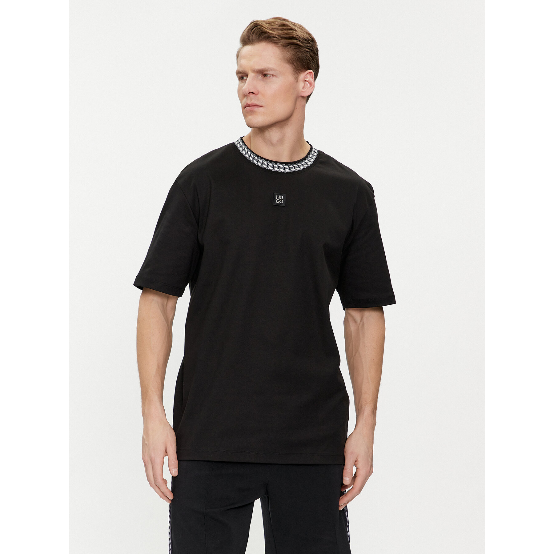 Hugo T-Shirt 50510035 Μαύρο Relaxed Fit