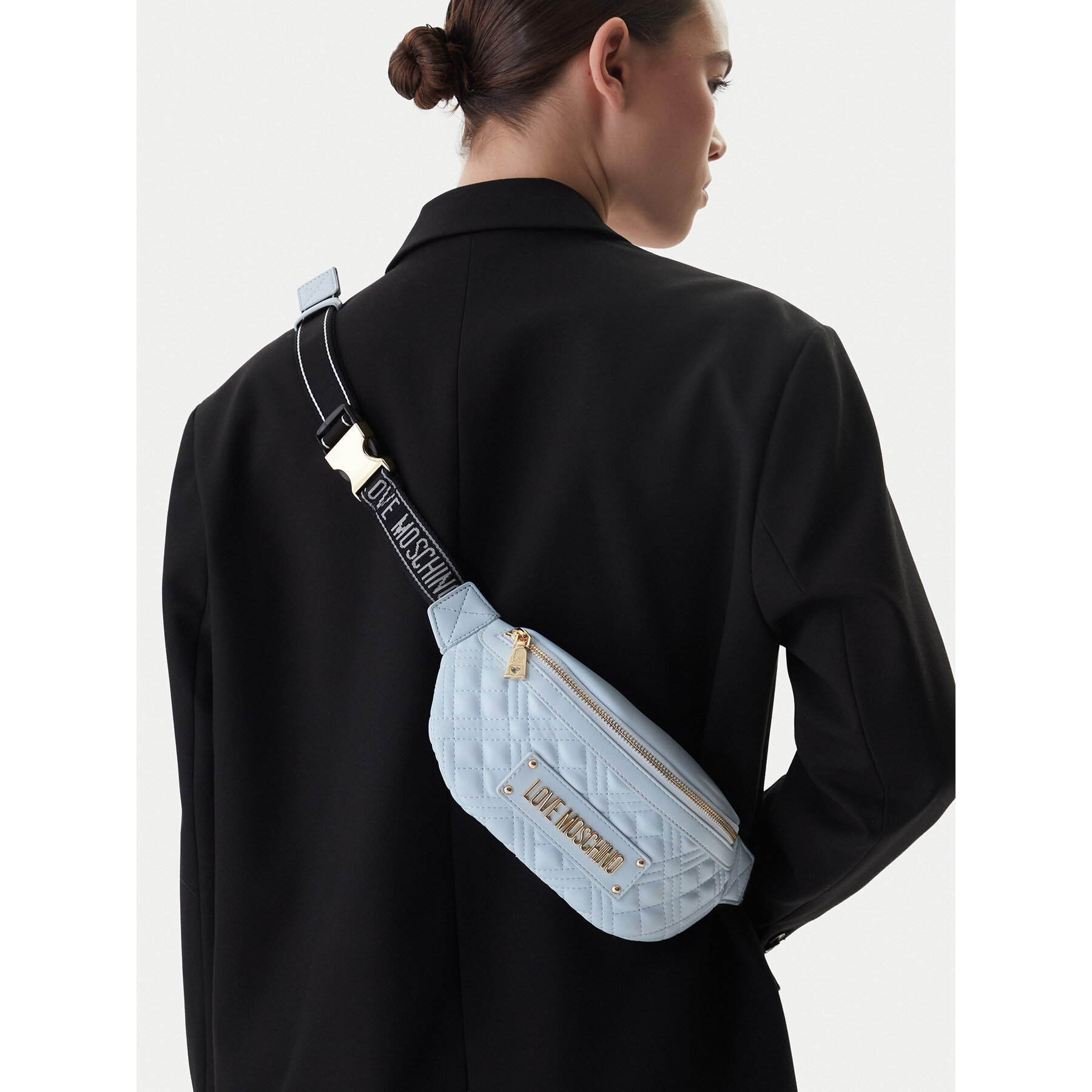 Torbica za okrog pasu﻿ LOVE MOSCHINO JC4003PP1OLA0701 Svetlo modra