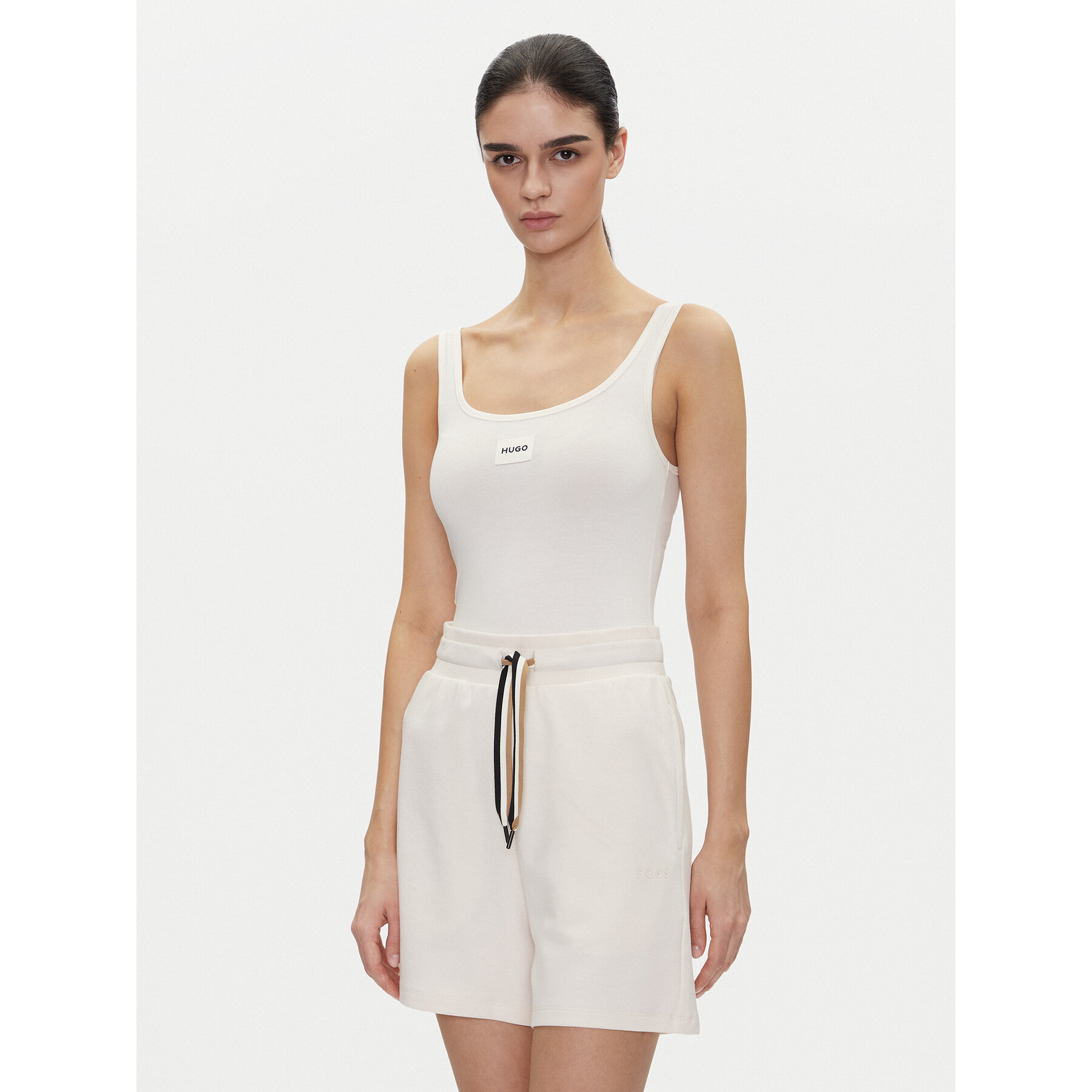 HUGO Τοπ Vest Red Label 50469665 Εκρού Slim Fit