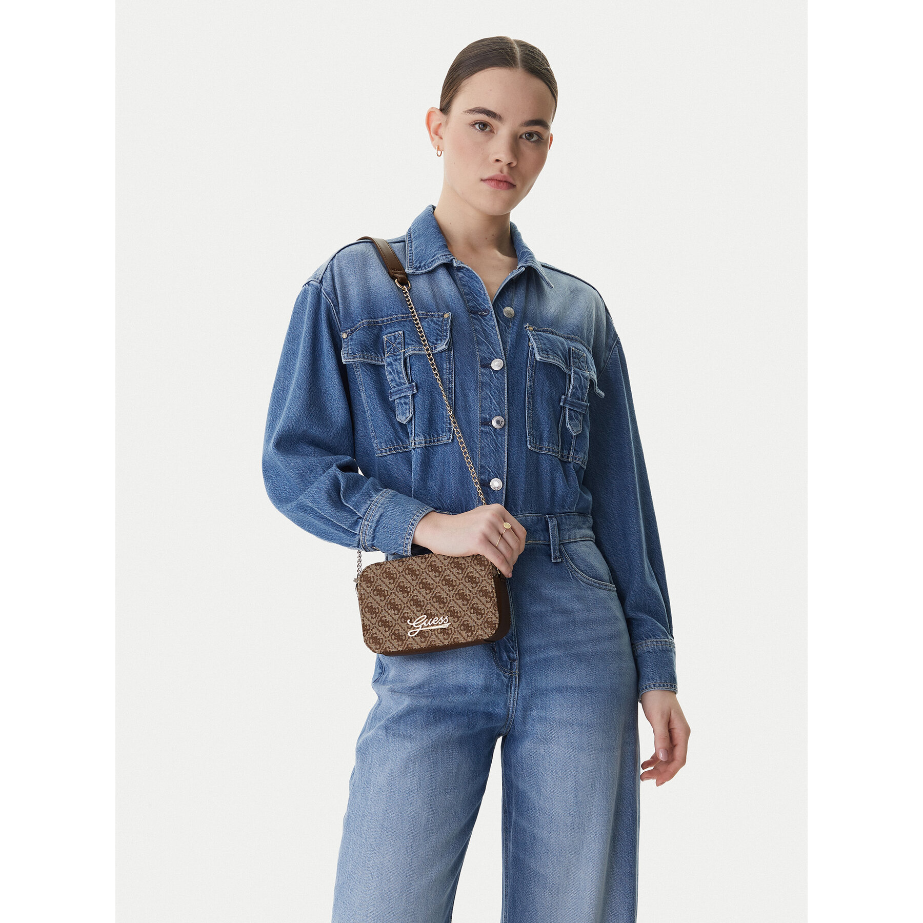 Geantă Guess J5BZ30 WFV20 Maro