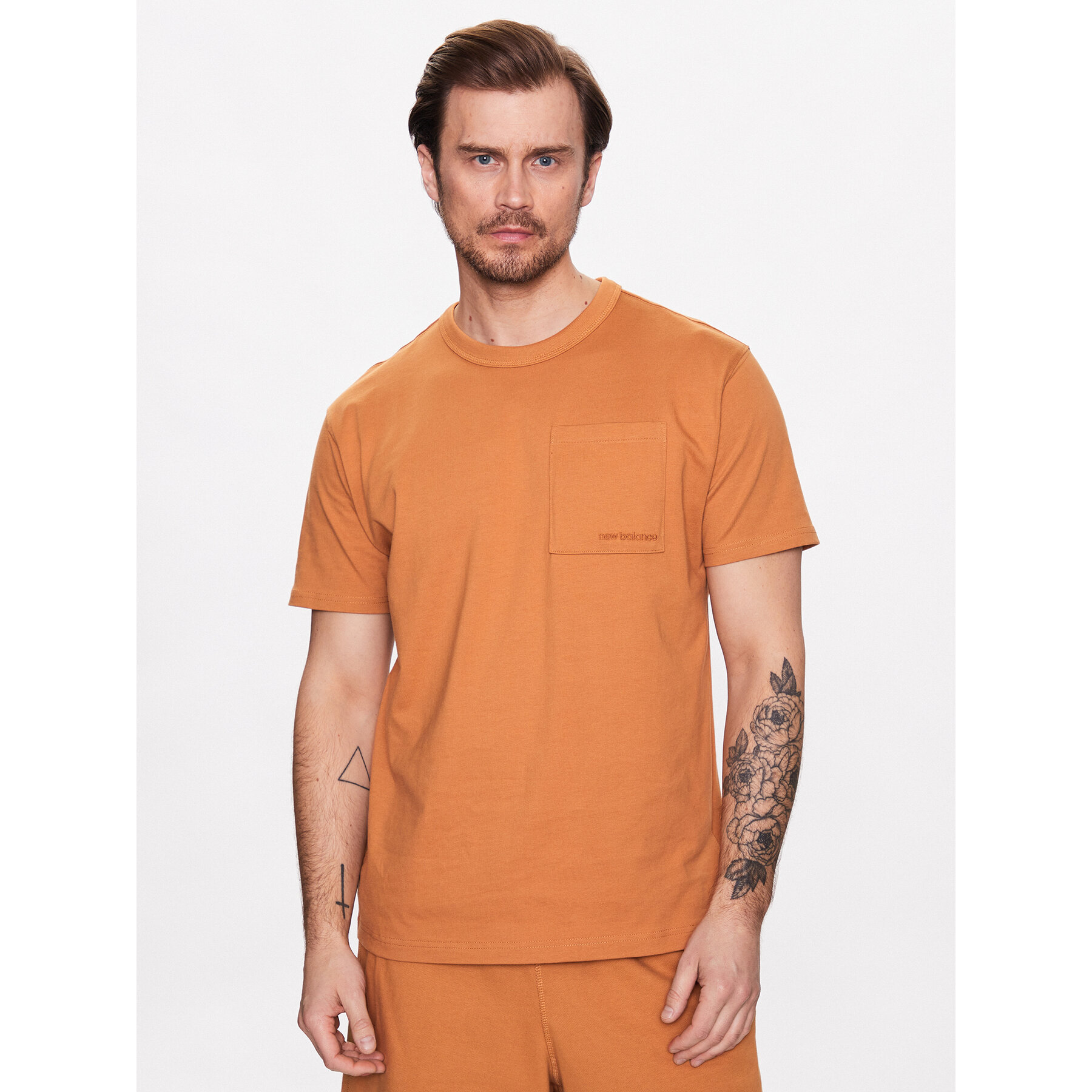New Balance Marškinėliai Athletics Nature State MT23567 Oranžinė Relaxed Fit