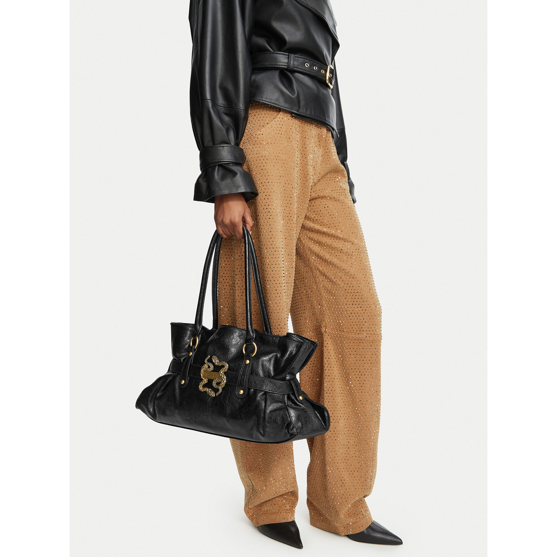 Τσάντα Just Cavalli 81RA4BE2 ZS969 Μαύρο