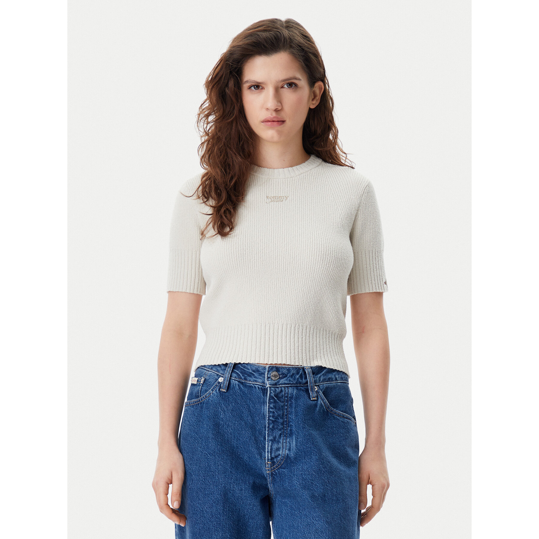 Tommy Jeans Pullover DW0DW20380 Beige Regular Fit
