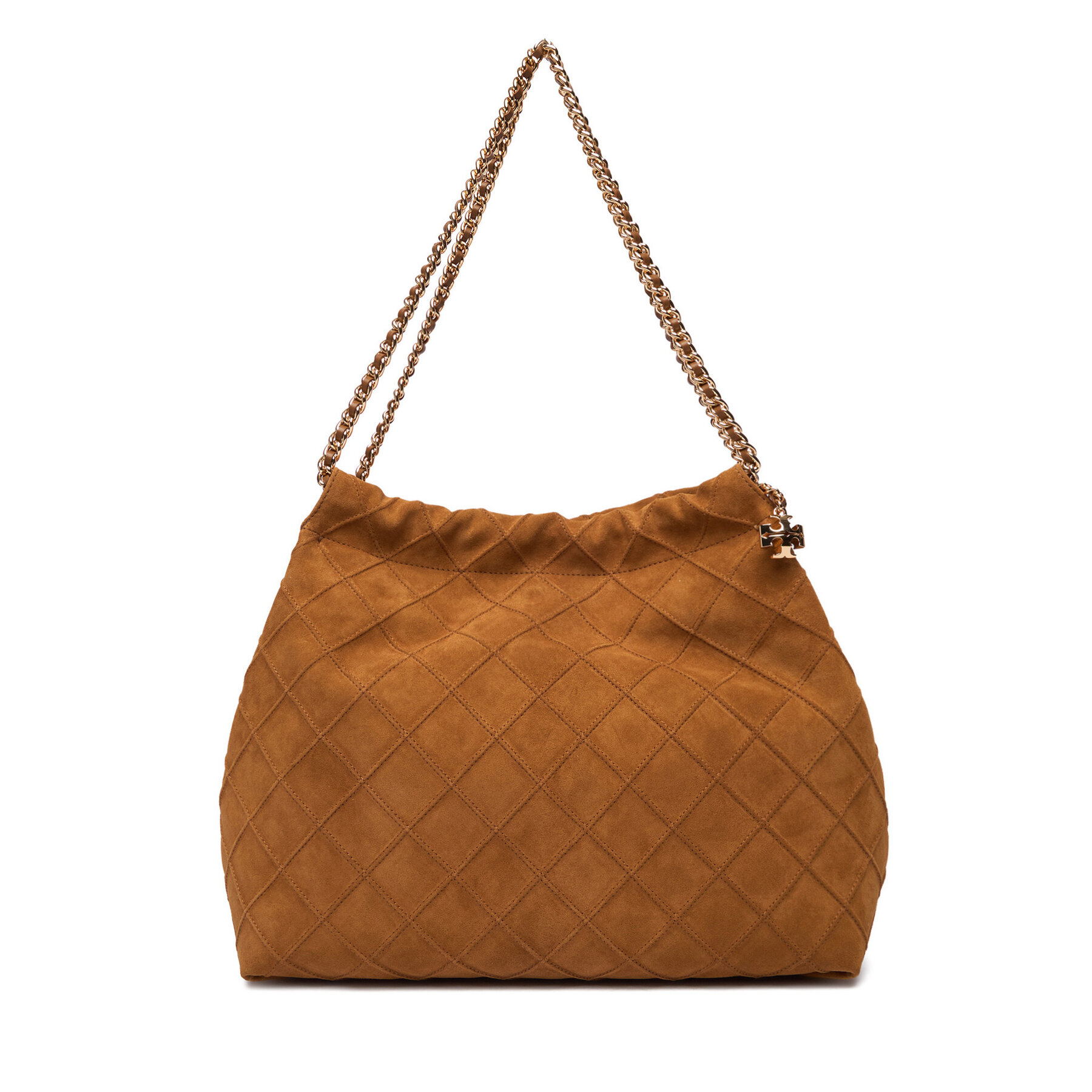 Дамска чанта Tory Burch Fleming Suede 166064 Кафяв