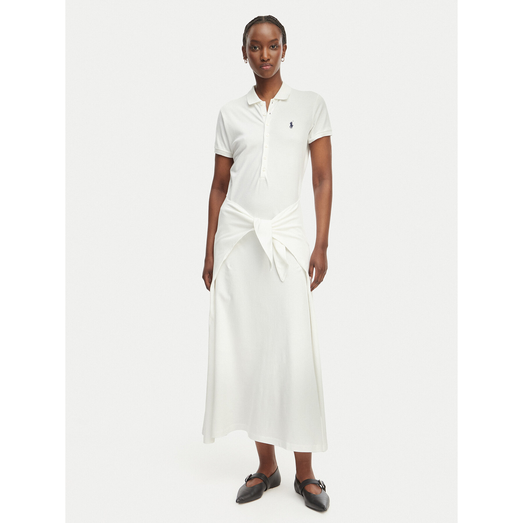 Polo Ralph Lauren Kleid für den Alltag 211A12906001 Weiß Regular Fit