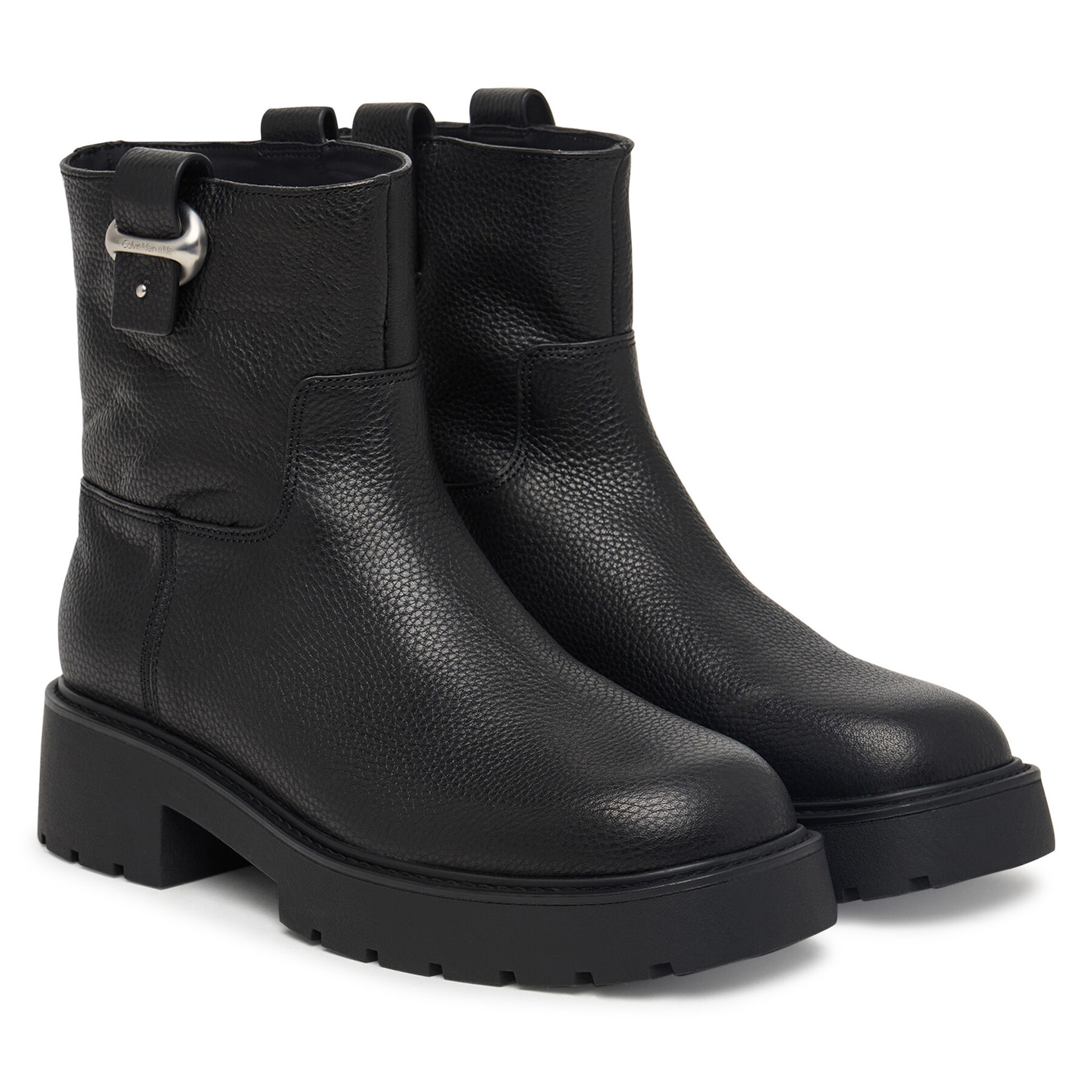 Боти Calvin Klein Chunky Ankle Boot Lth Hdw HW0HW03202 Черен