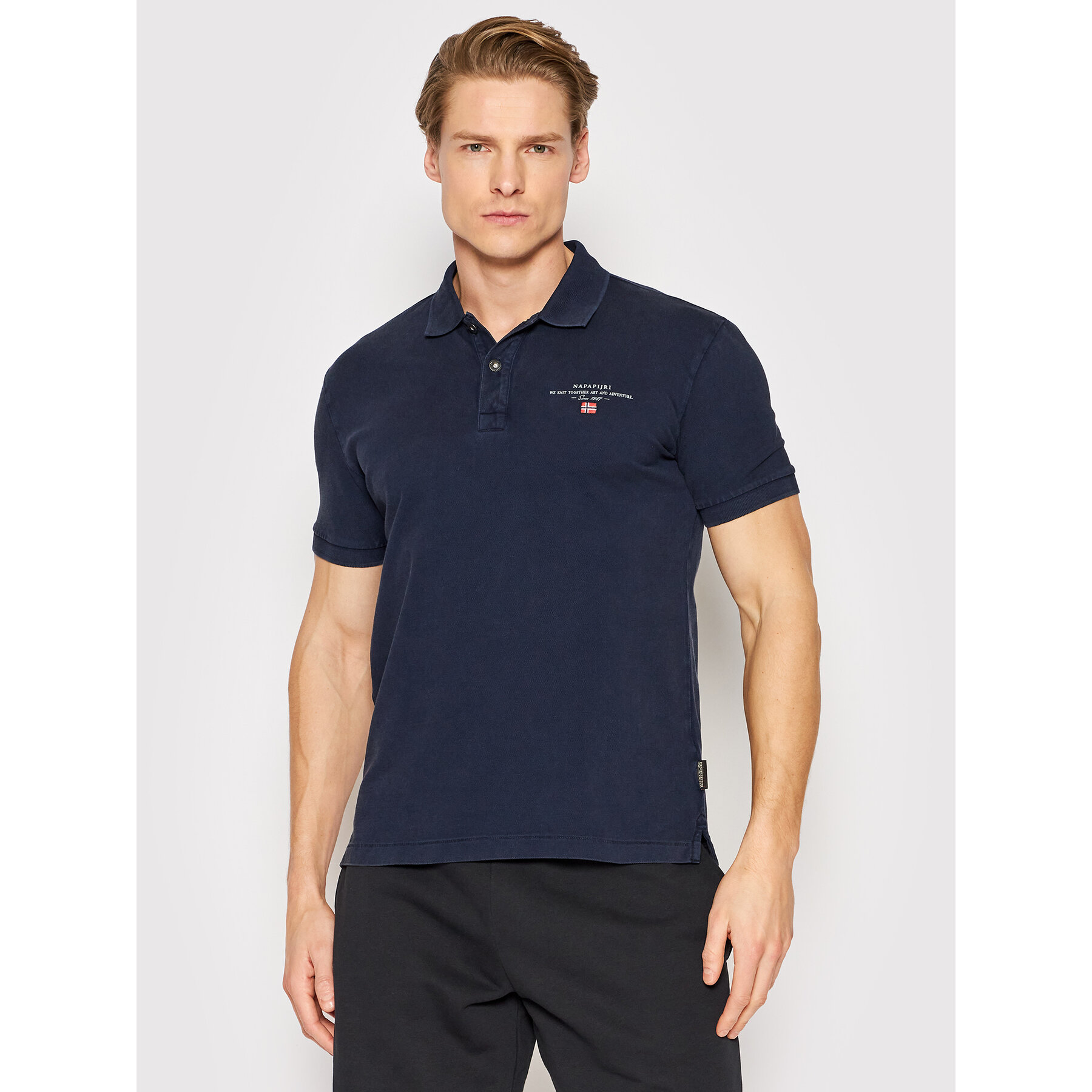 Napapijri Polo Elbas NP0A4GDL Blu scuro Regular Fit