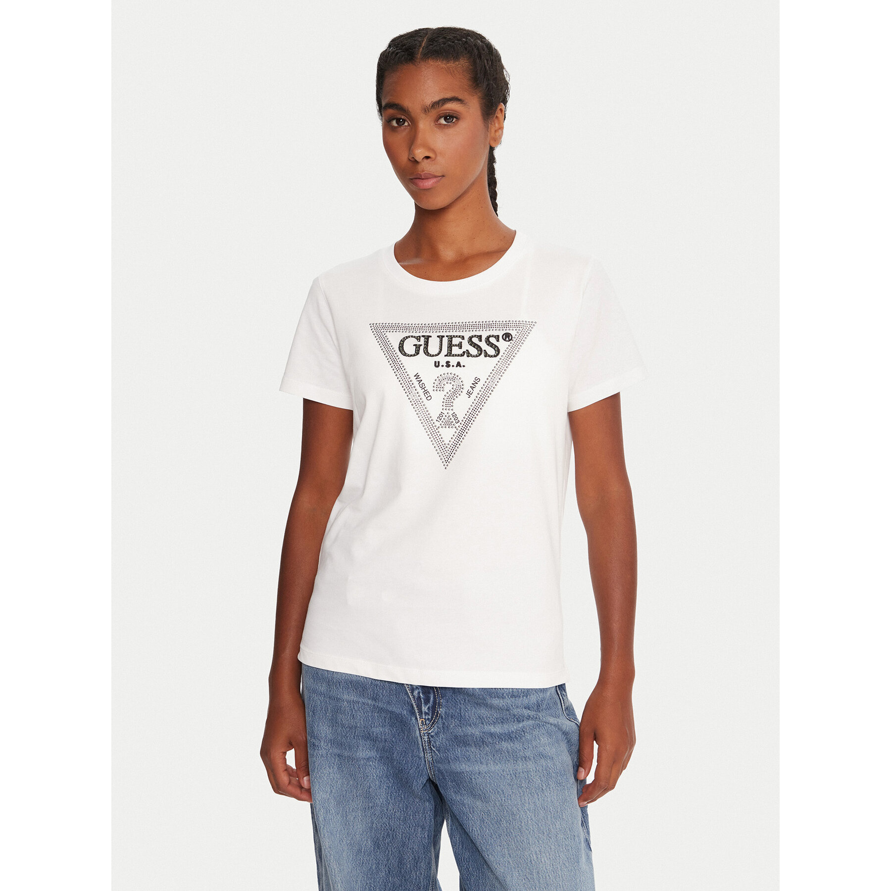 Guess Póló W5BI18 I3Z14 Fehér Regular Fit