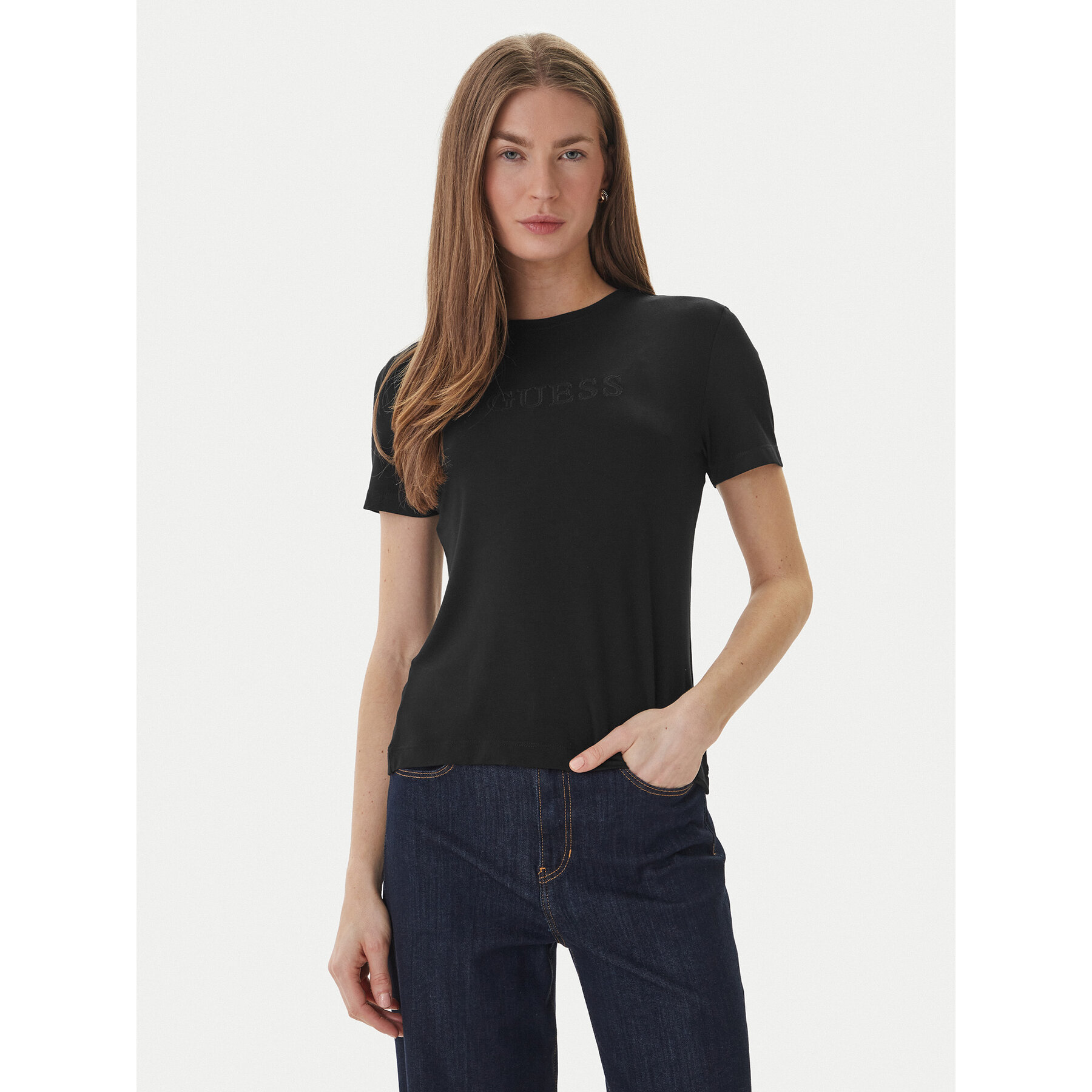 Guess T-shirt O6GI00 KBF92 Crna Regular Fit