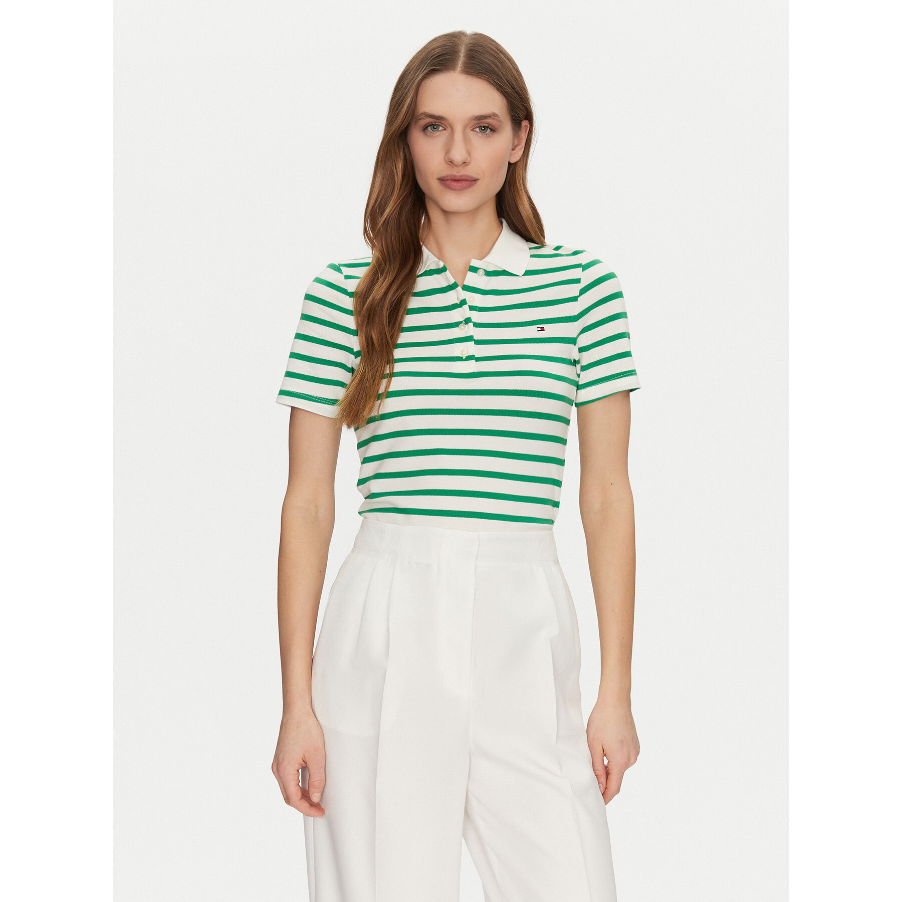 Tommy Hilfiger Polo 1985 WW0WW43225 Verde Slim Fit