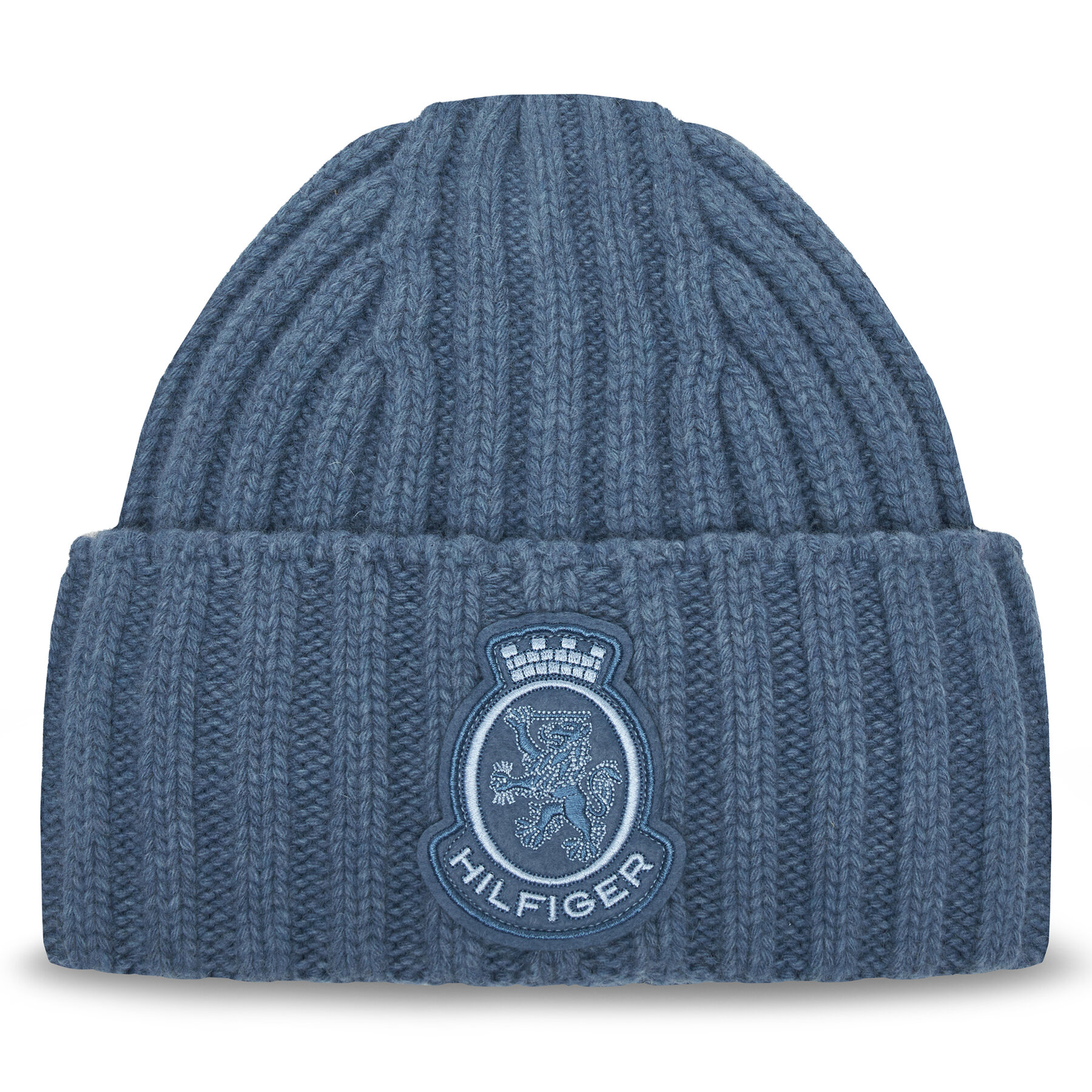 Căciulă Tommy Hilfiger Th Crest Fluffy AW0AW18210 Albastru