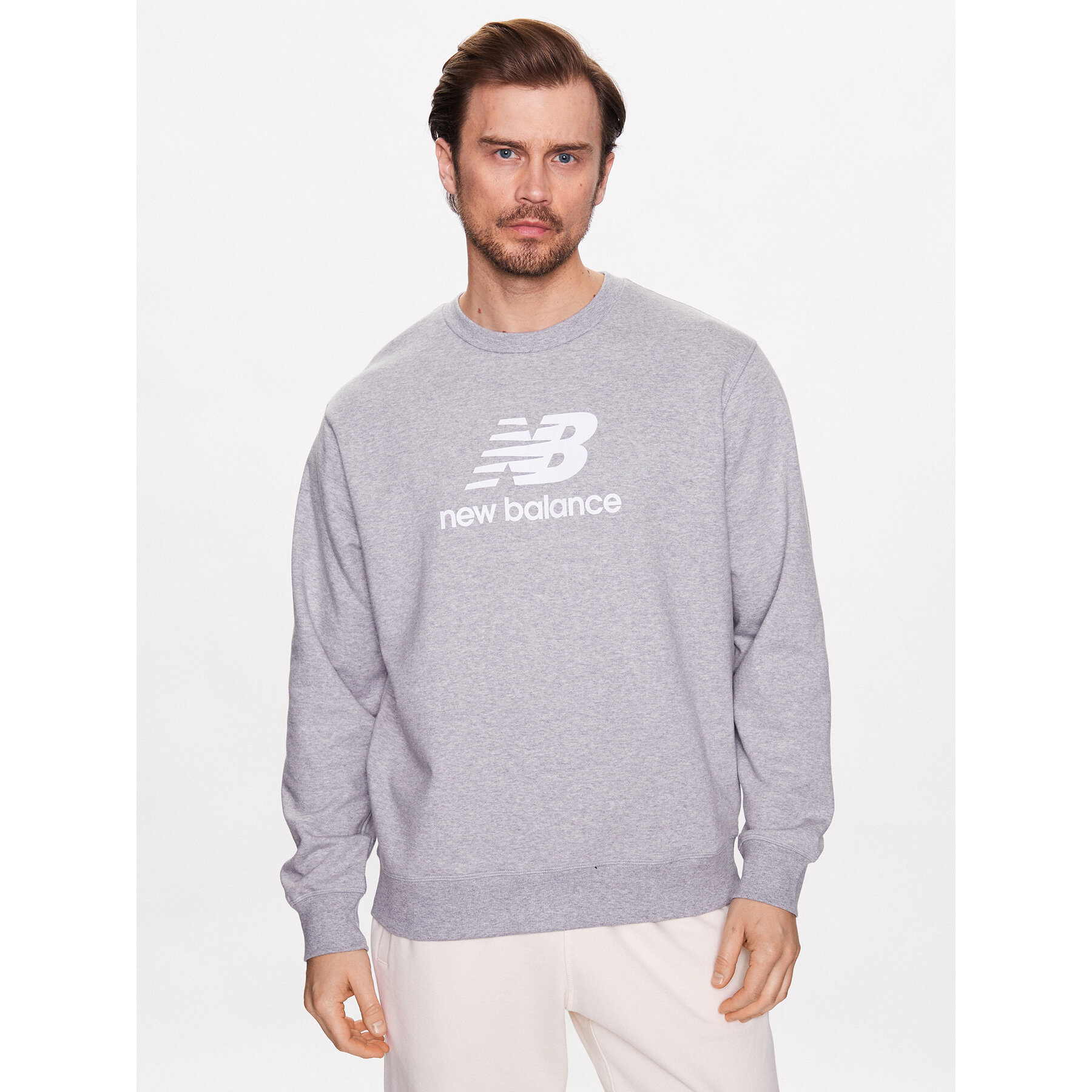 New Balance Sweatshirt MT31538 Grau Relaxed Fit