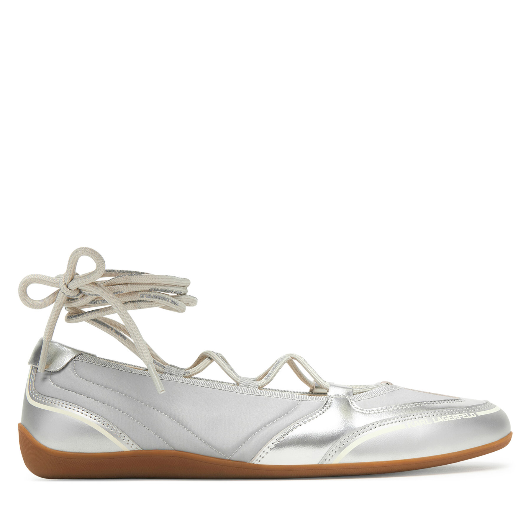 Baleríny KARL LAGERFELD Altia KL66111 Strieborná