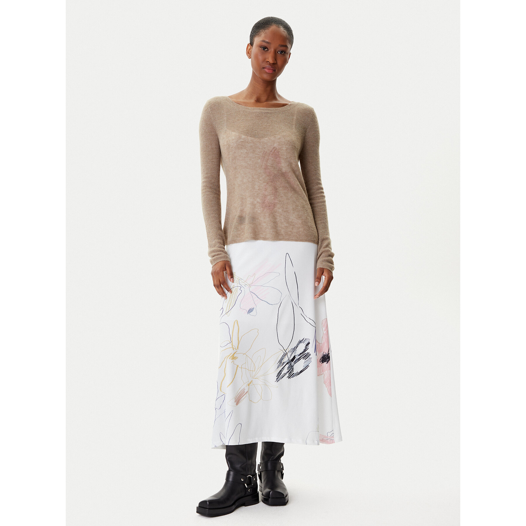 Desigual Kleid für den Alltag Kala 25WWVK25 Weiß Slim Fit