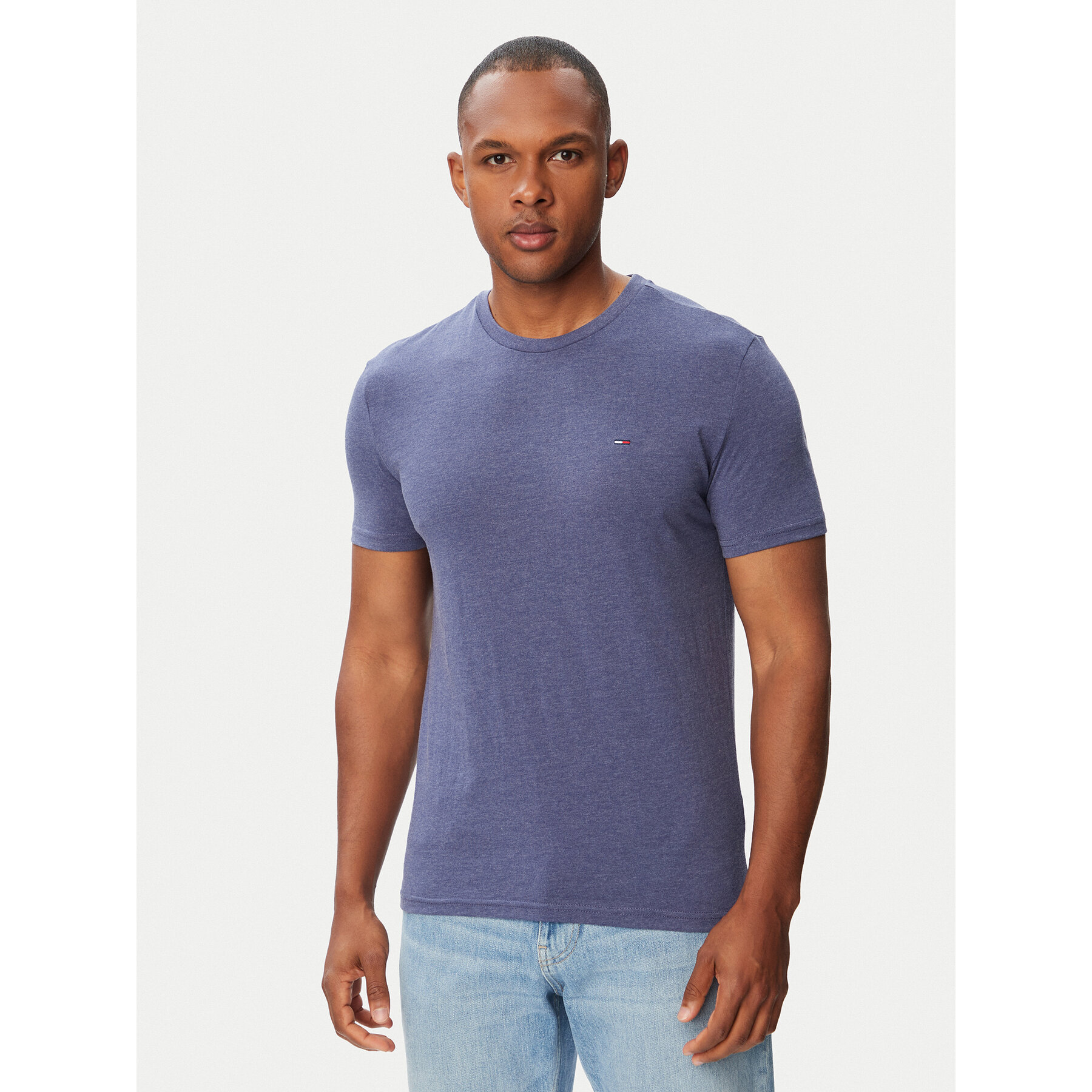 Tommy Jeans Majica Jaspe DM0DM20363 Modra Slim Fit