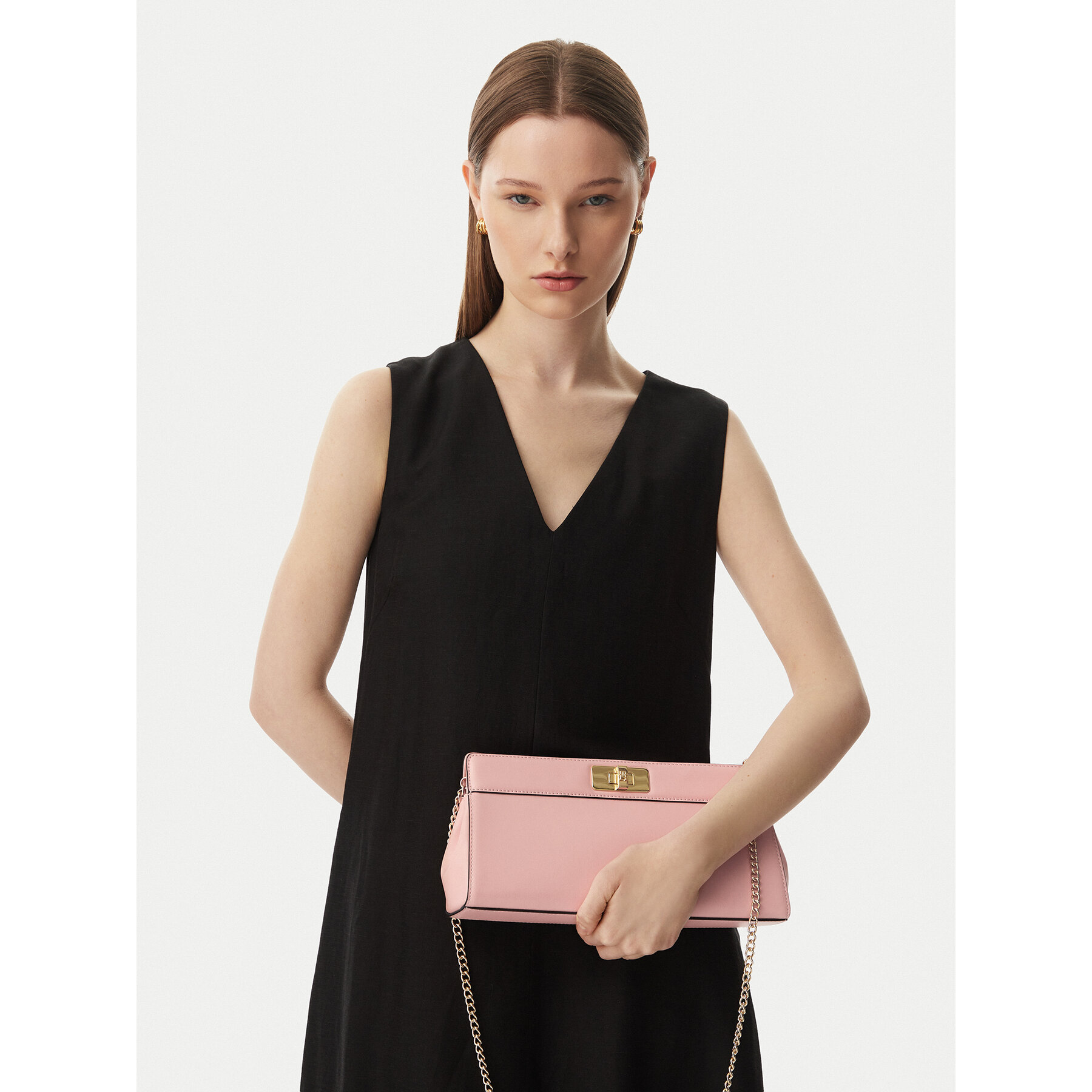 Torbica Tommy Hilfiger Th Modern Clutch AW0AW18727 Svijetlo roza