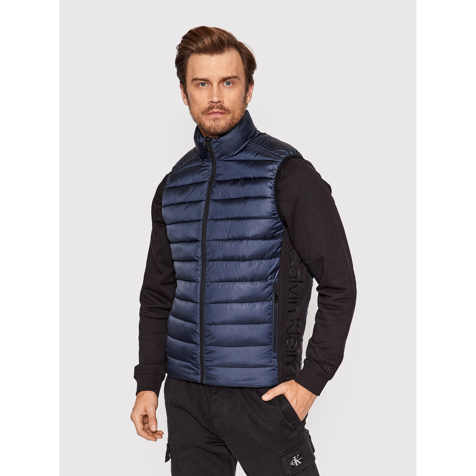 Calvin Klein Weste Side K10K108292 Dunkelblau Regular Fit