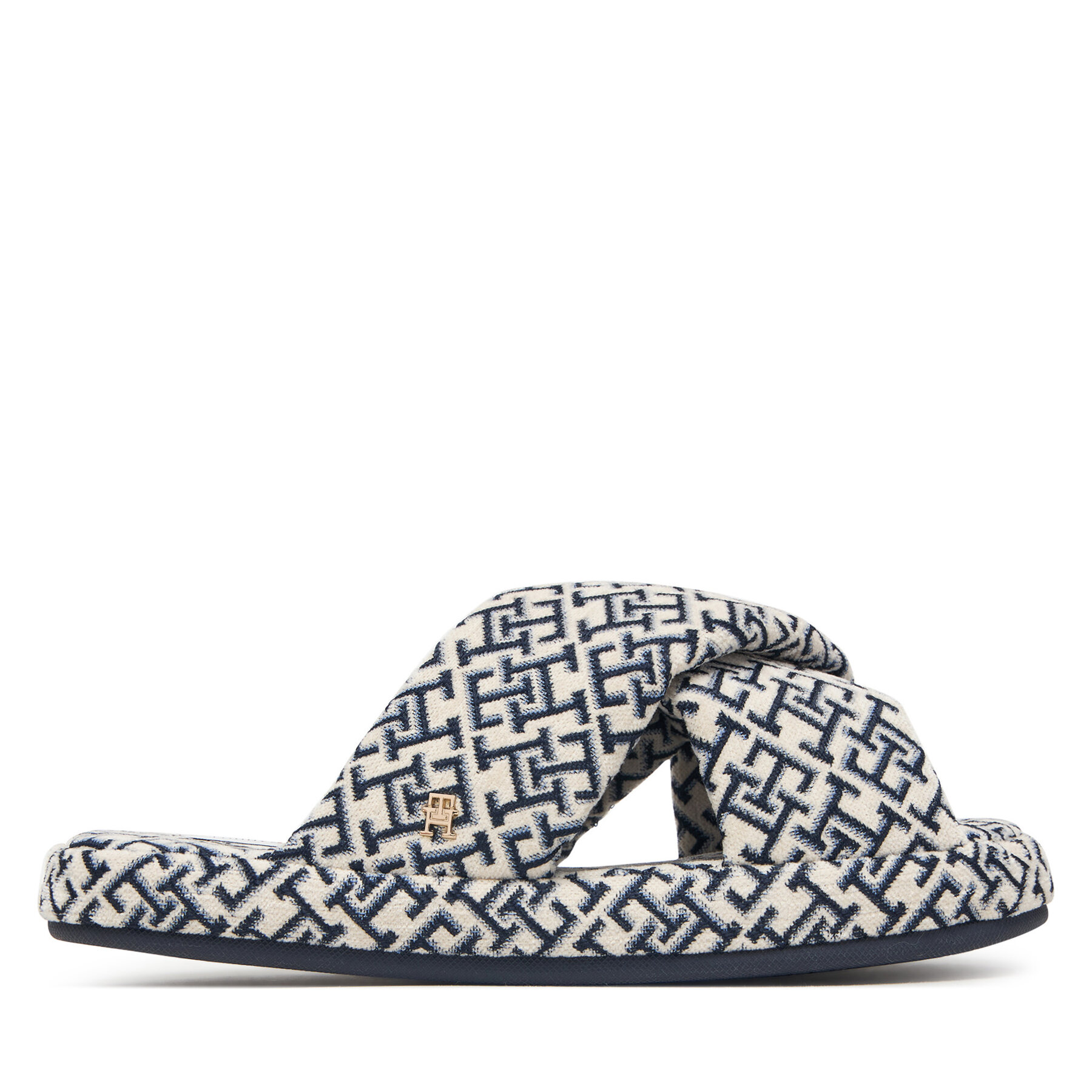 Papuče Tommy Hilfiger Th Feminine House Shoes Monogram FW0FW09631 Krem