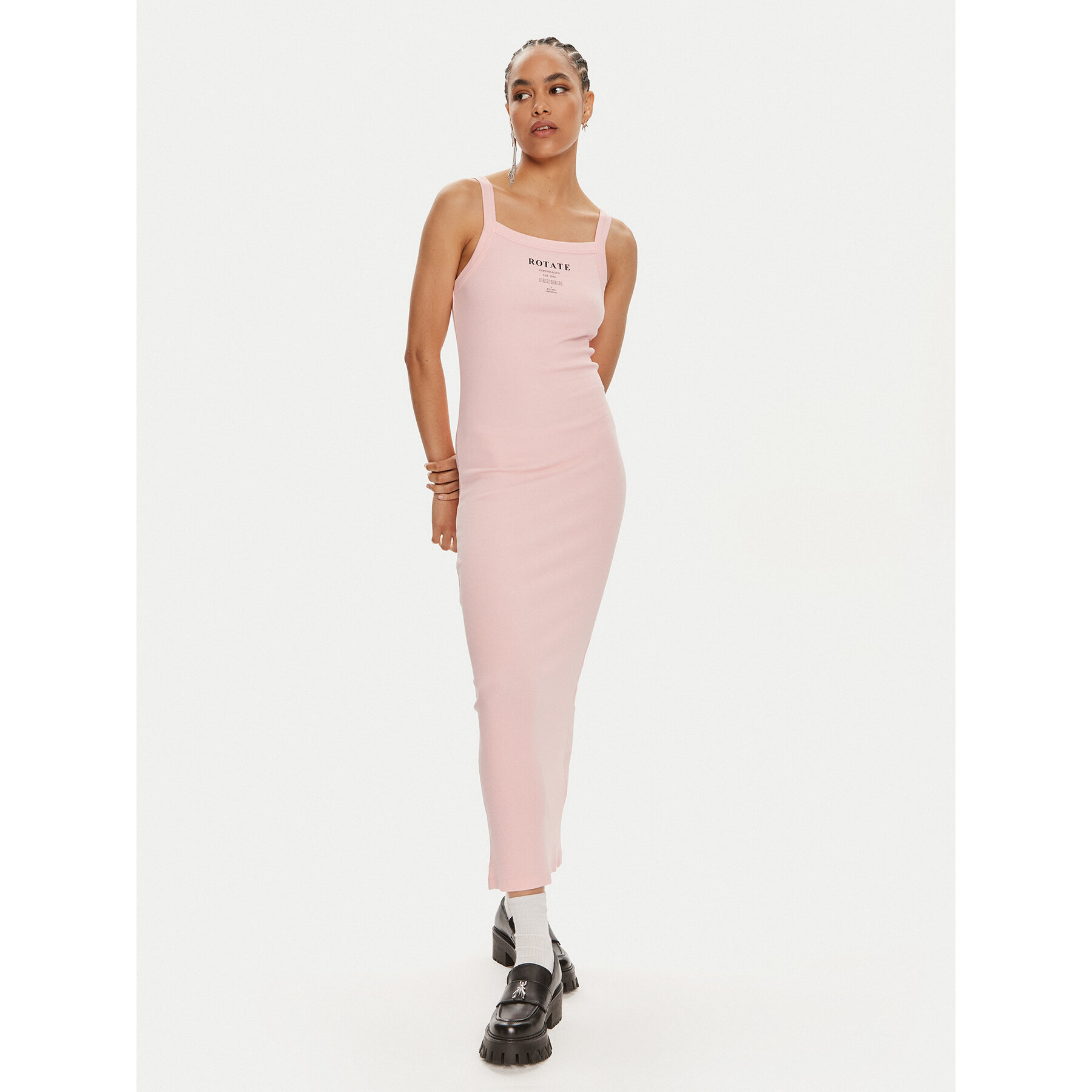 ROTATE Sommerkleid Vigdis 1124431011 Rosa Slim Fit